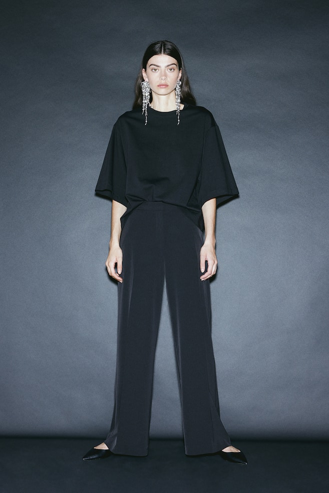 Wide trousers - Black - 4