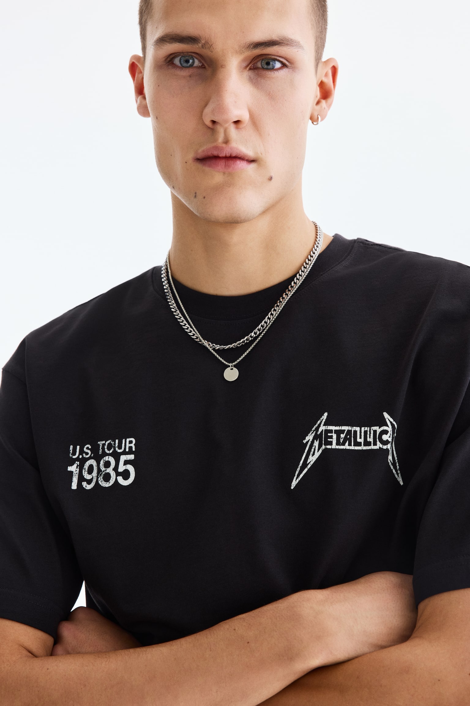 Loose Fit T-shirt - Black/Metallica/Black/Nirvana/White/Honda/Black/Florida Gators/White/University of Michigan/White/Claude Monet/Black/ 2pac/Brown/Van Gogh/White/Oasis/White/The Rolling Stones/White/NASCAR - 9