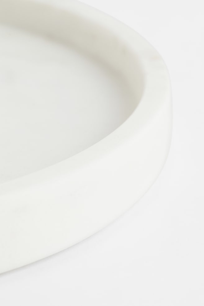 Vassoio rotondo in marmo - Bianco/marmorizzato/Grigio/marmorizzato - 3