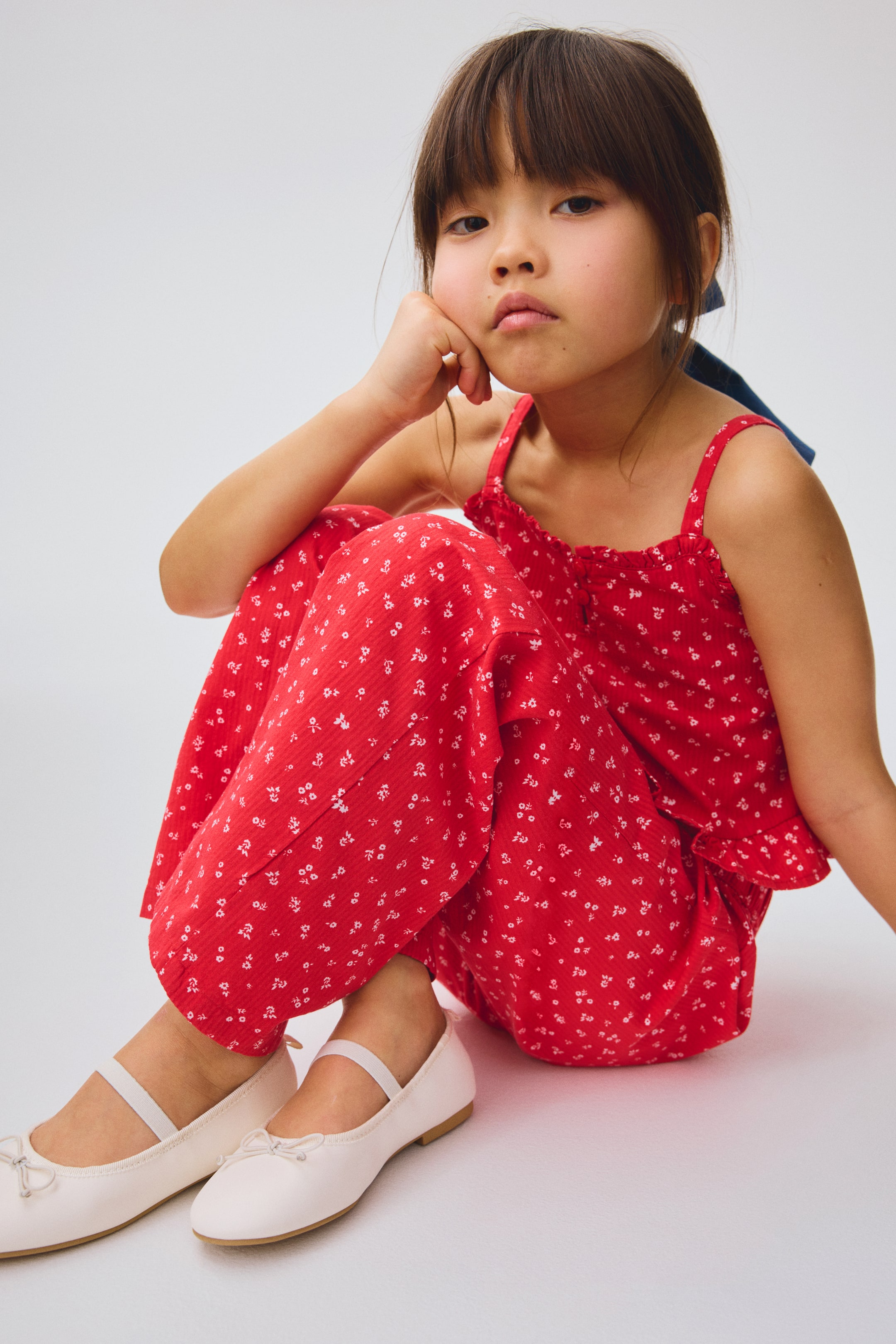 Ensemble à volants 2 pièces en crépon