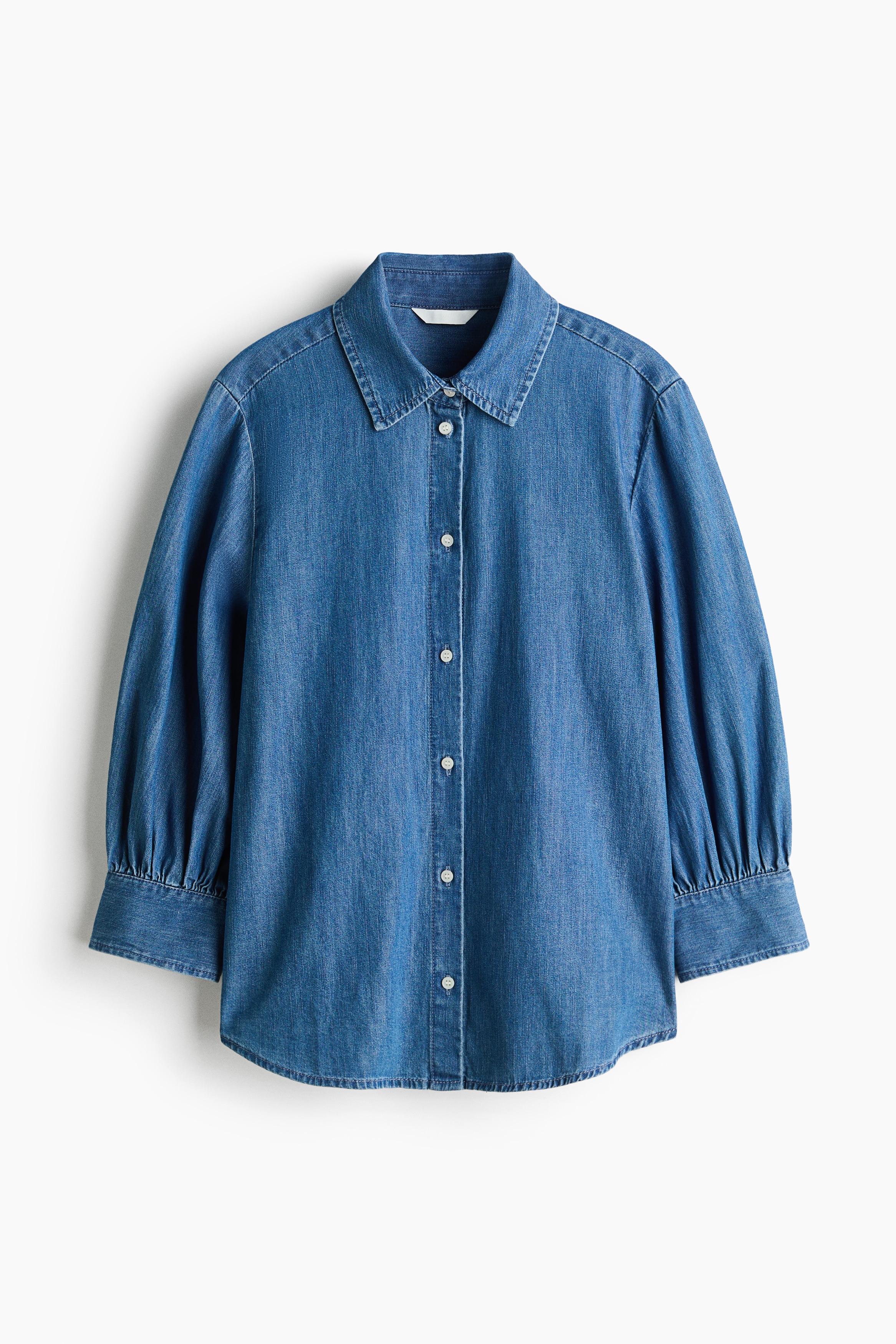 Denim overhemdblouse - Denim blue