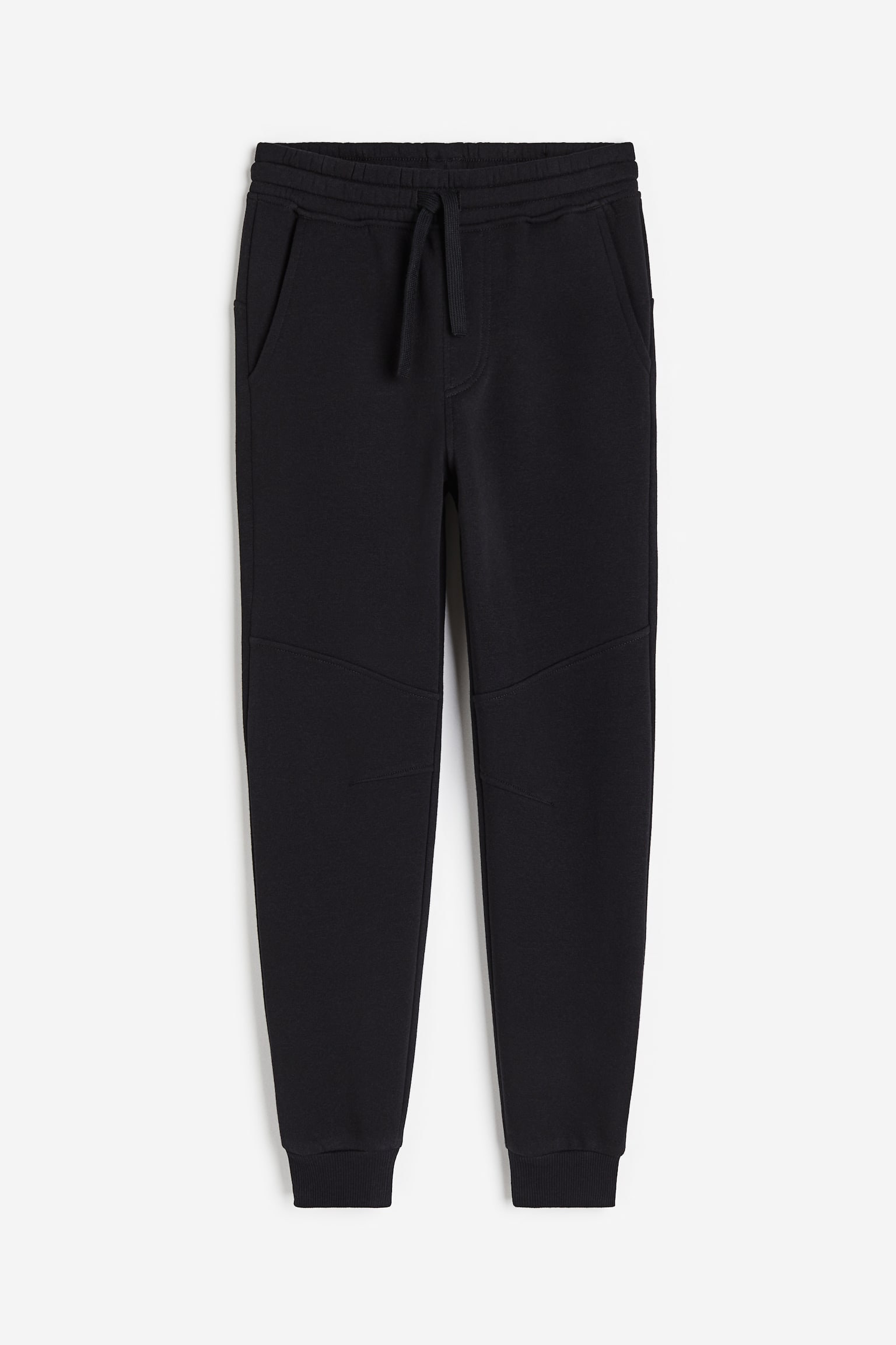 Cotton-blend joggers - Black - 1