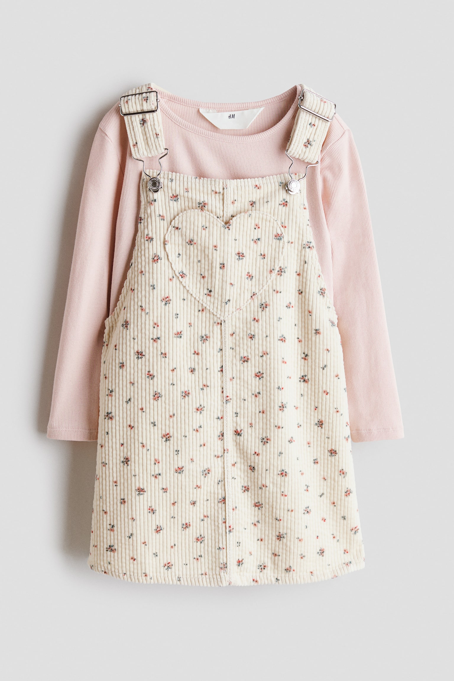 2-piece dress and top set - Cream/Floral