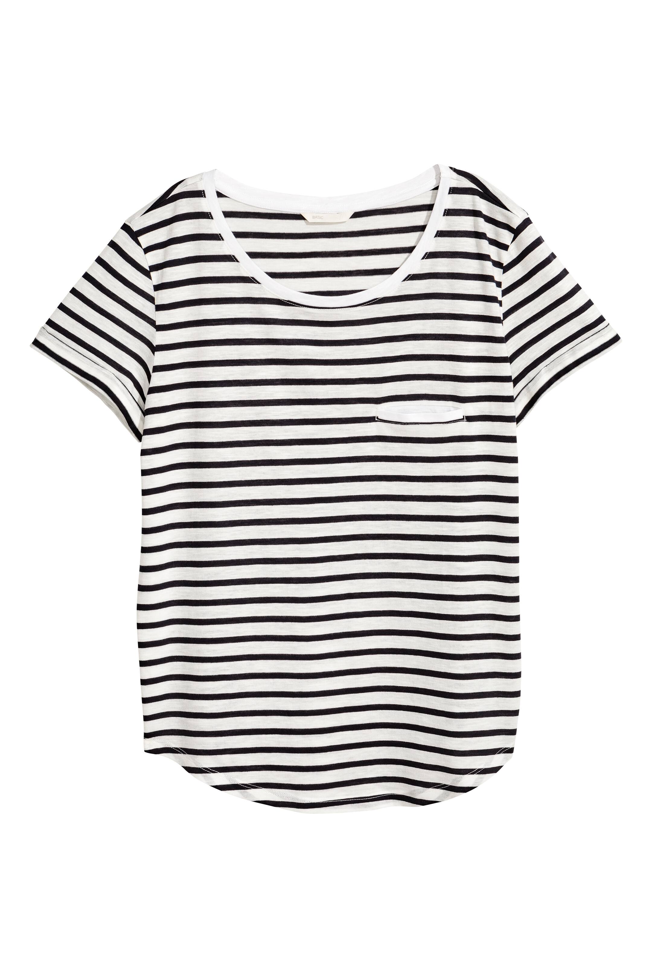 View larger image: Striped jersey top - White/Black - Ladies | H&M GB 1