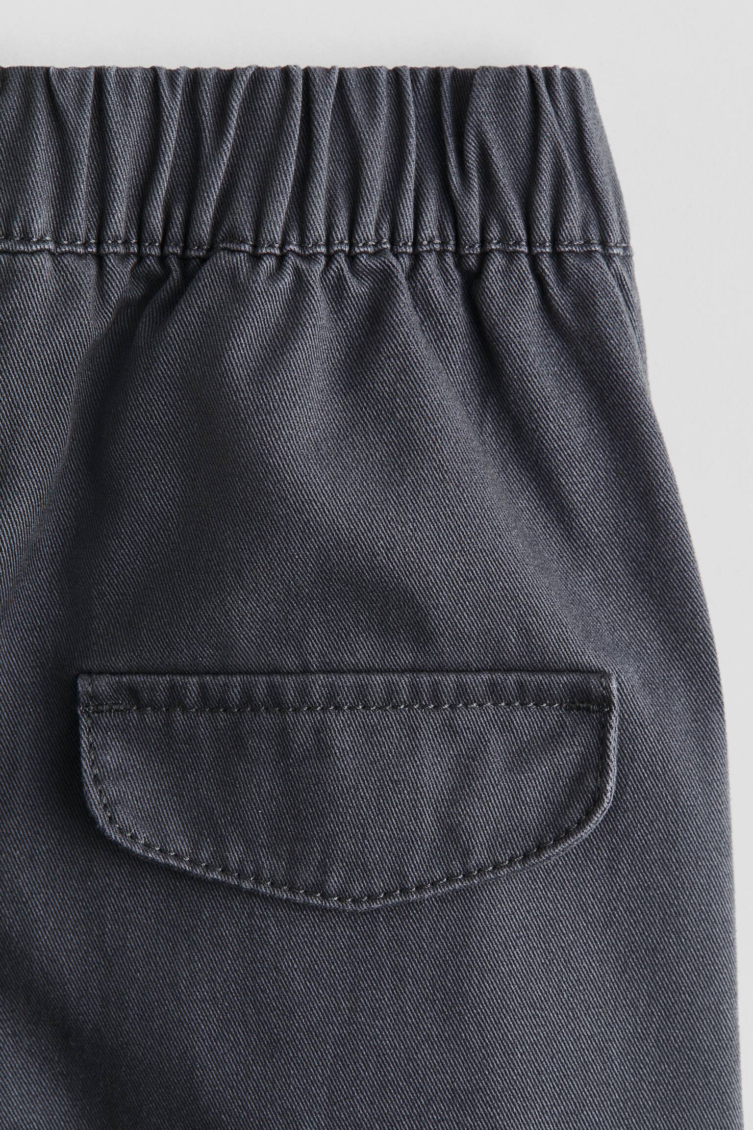 Cotton twill joggers - Dark grey/Black/Beige - 7