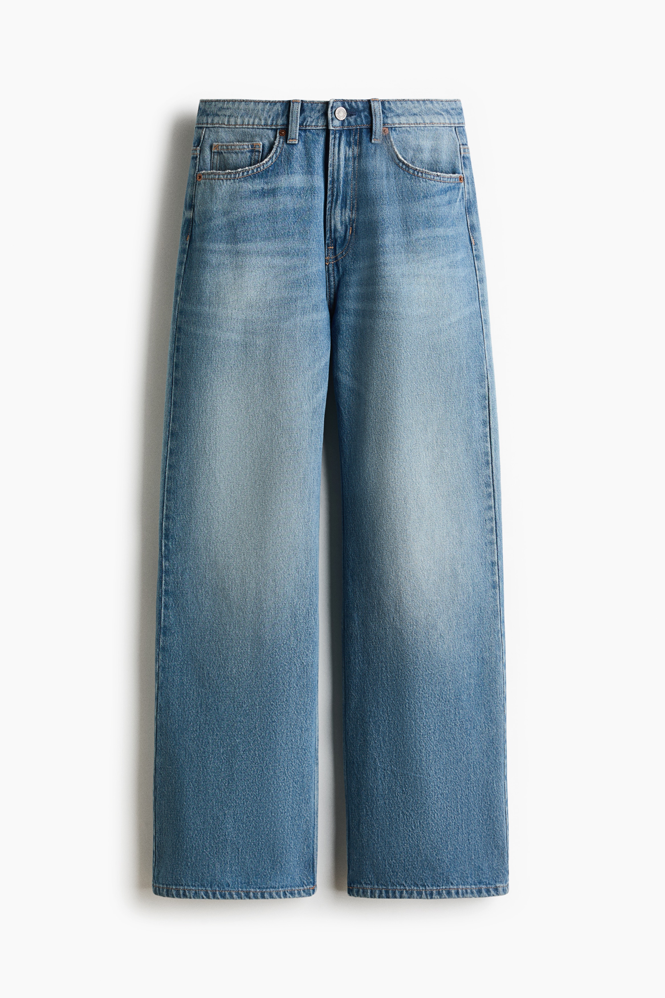 Wide High Waist Jeans - Niebieski denim/Ciemnoniebieski denim/Granatowy denim/Sprana czerń/Ciemnobrązowy/Ciemnoniebieski denim/Szary denim/Ciemnoniebieski denim/Ciemnoniebieski denim/Ciemnoniebieski denim/Niebieski denim/Niebieski denim/Biały/Jasnoniebieski denim/Jasnoniebieski denim/Niebieski denim