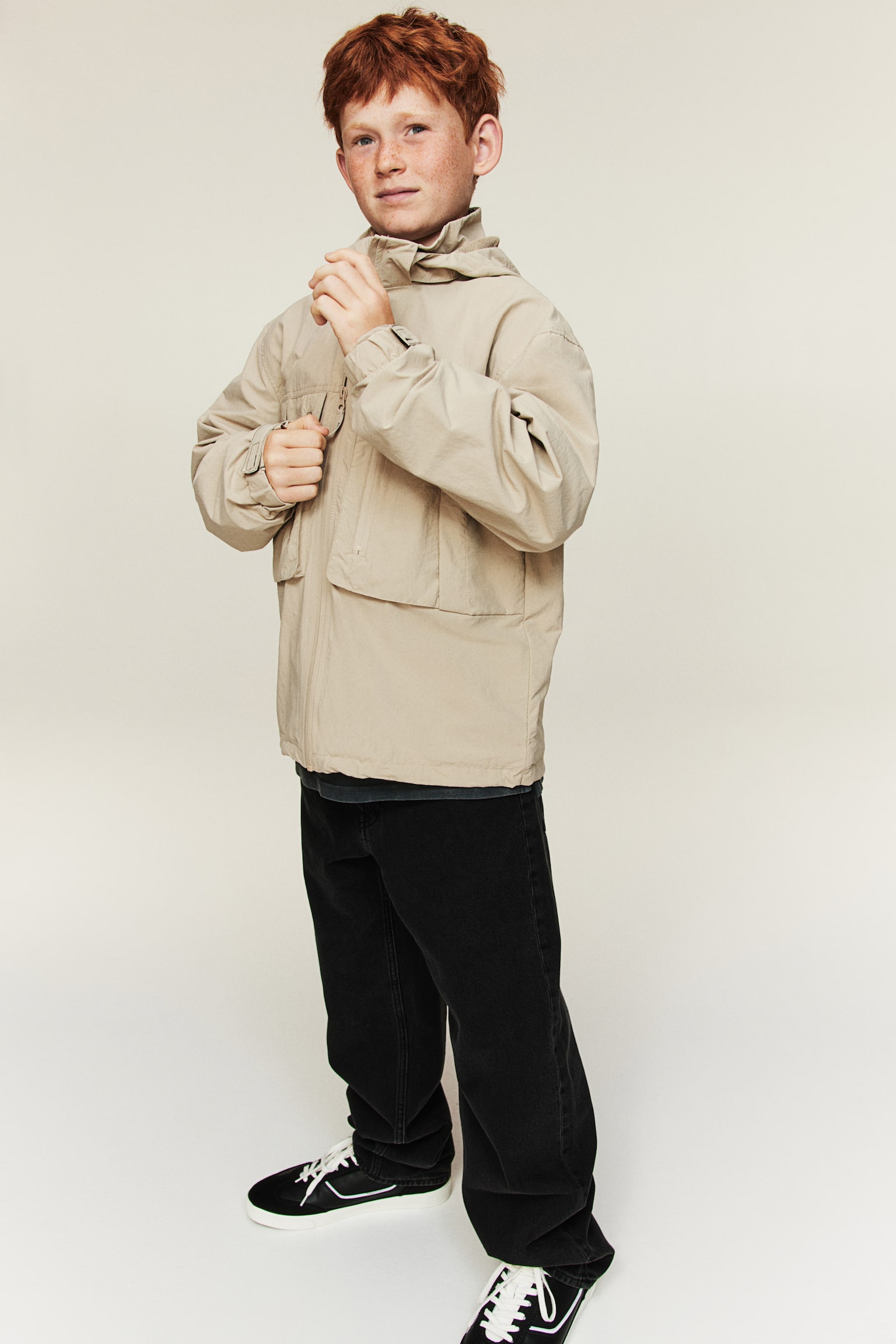 Water-repellent shell jacket - Light beige - 2