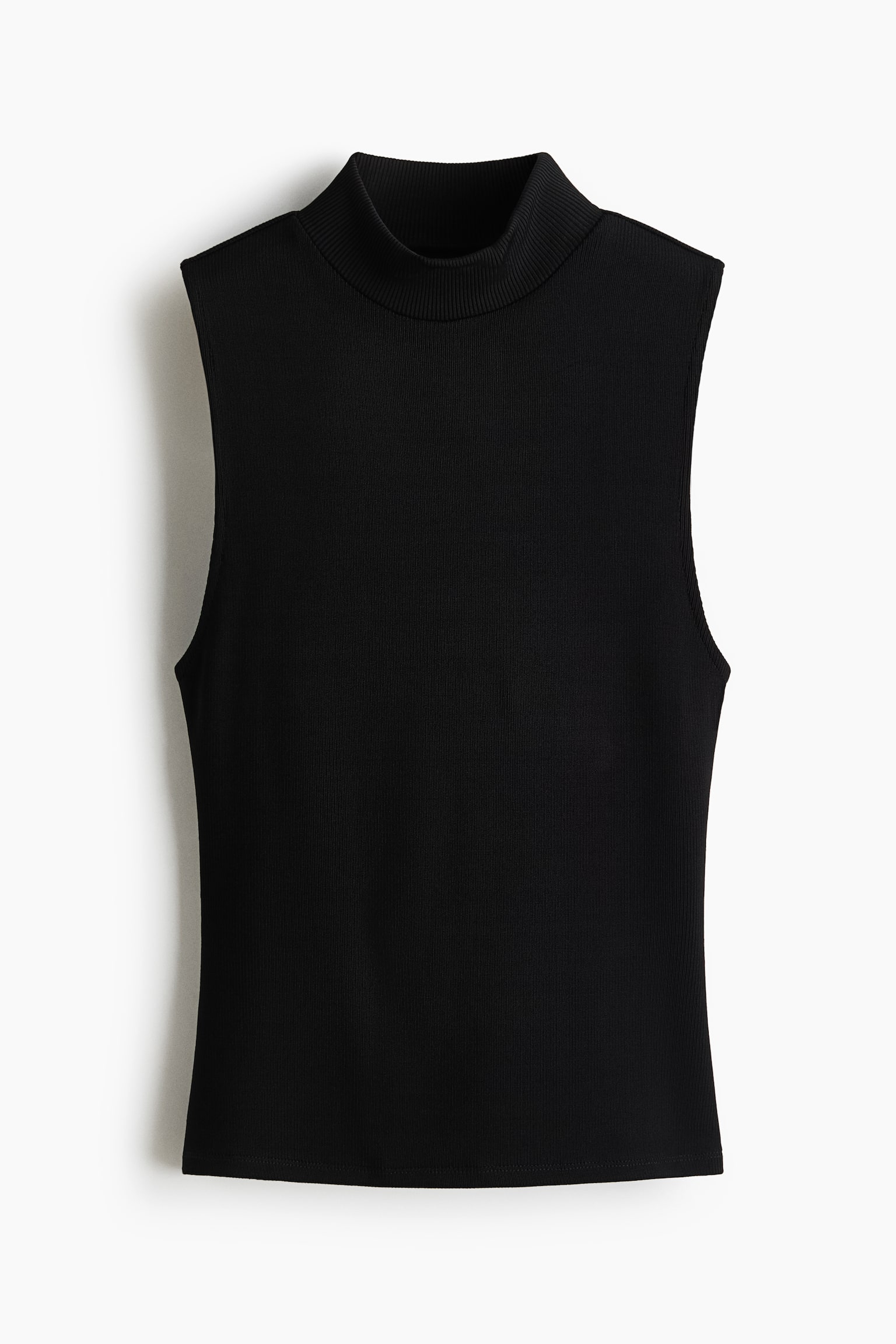 Viscose turtleneck top - Negru/Alb - 1