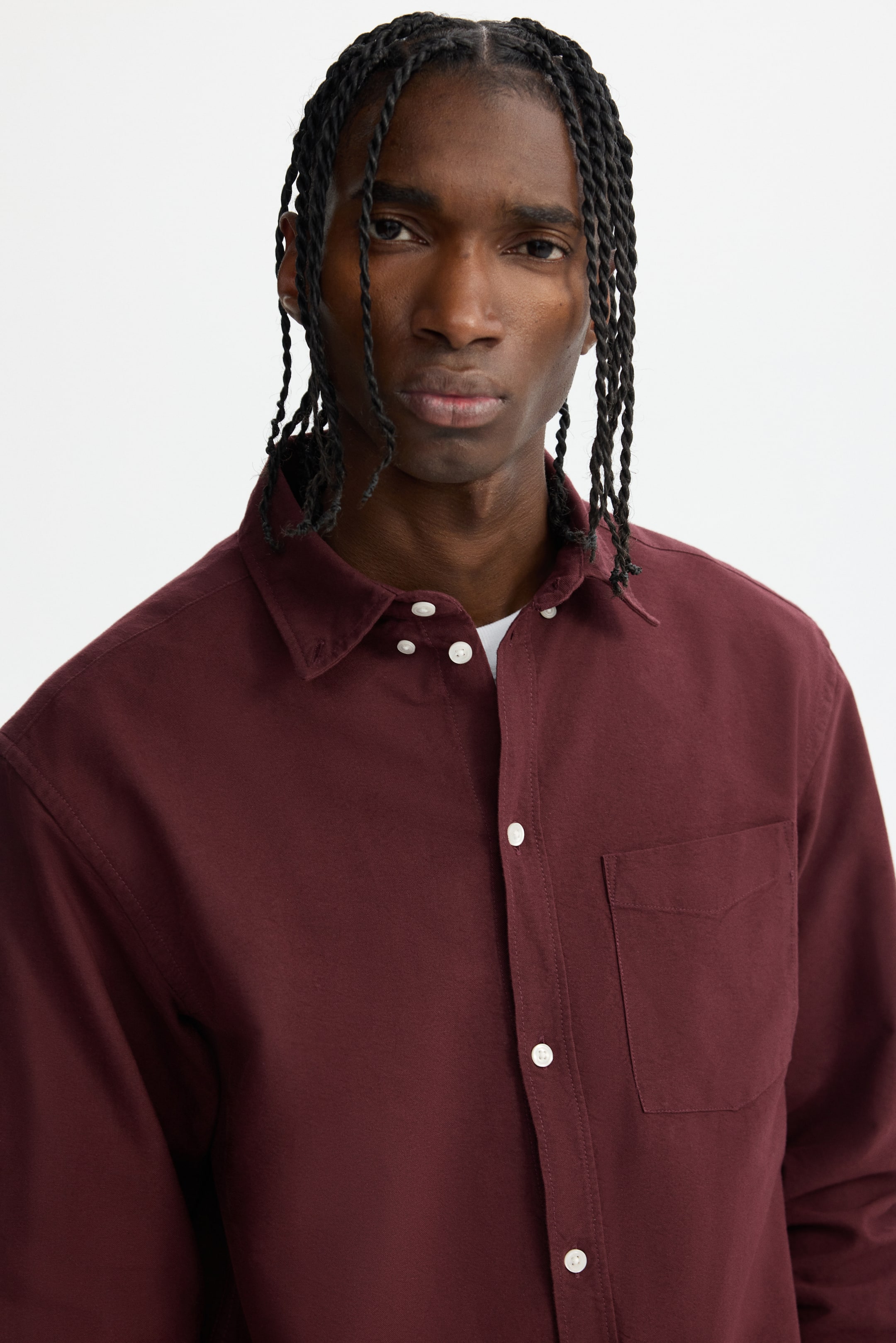 Zobrazit větší obrázek: Košile oxford Regular Fit - Vínová - MUŽI | H&M CZ 2