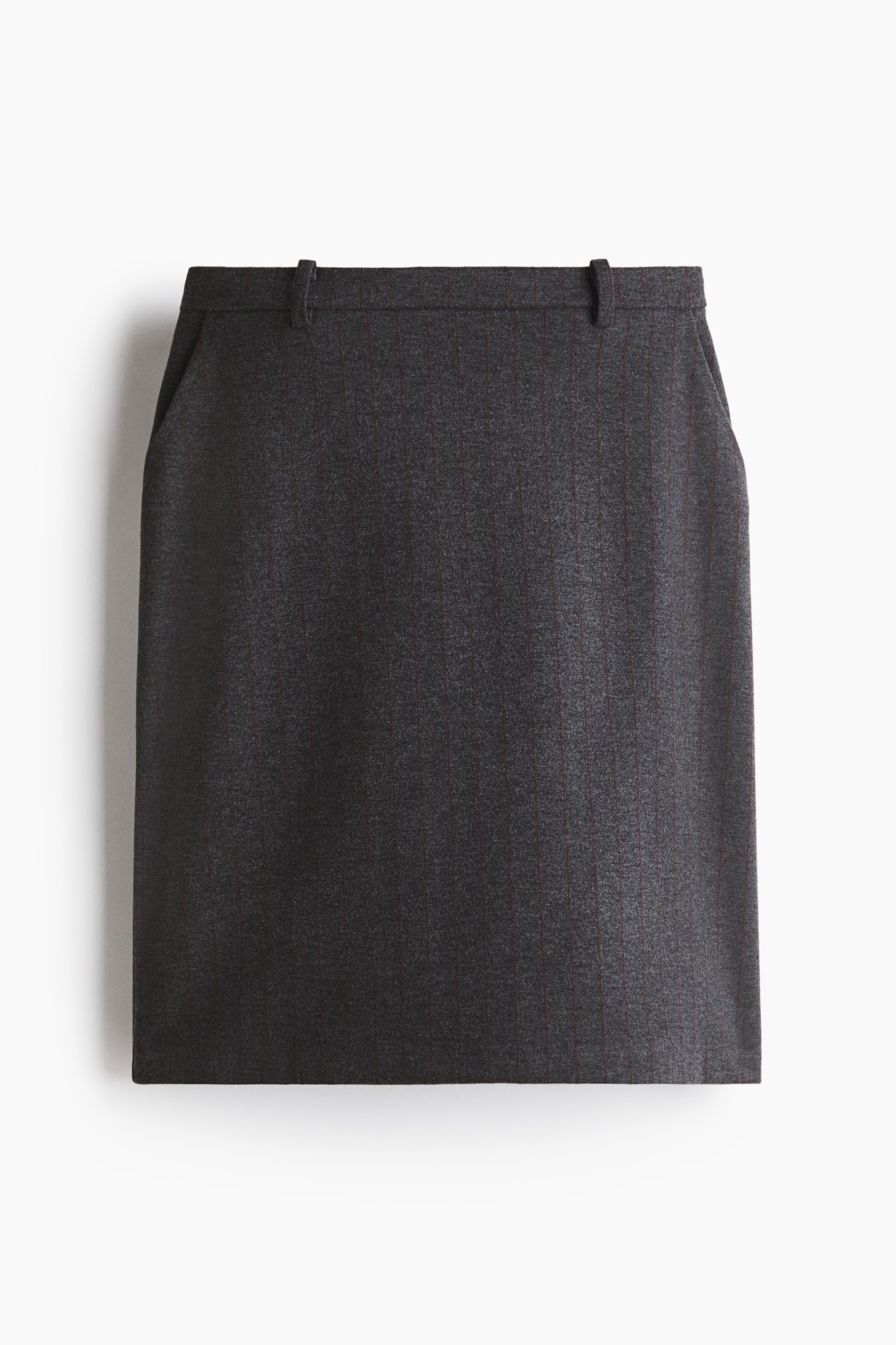 View larger image: Jersey pencil skirt - Grey marl/Striped - Ladies | H&M IN 1