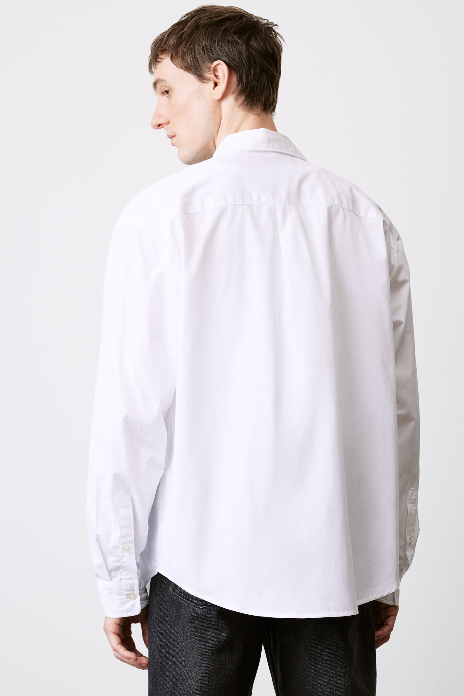 Loose Fit Poplin shirt - White - 5