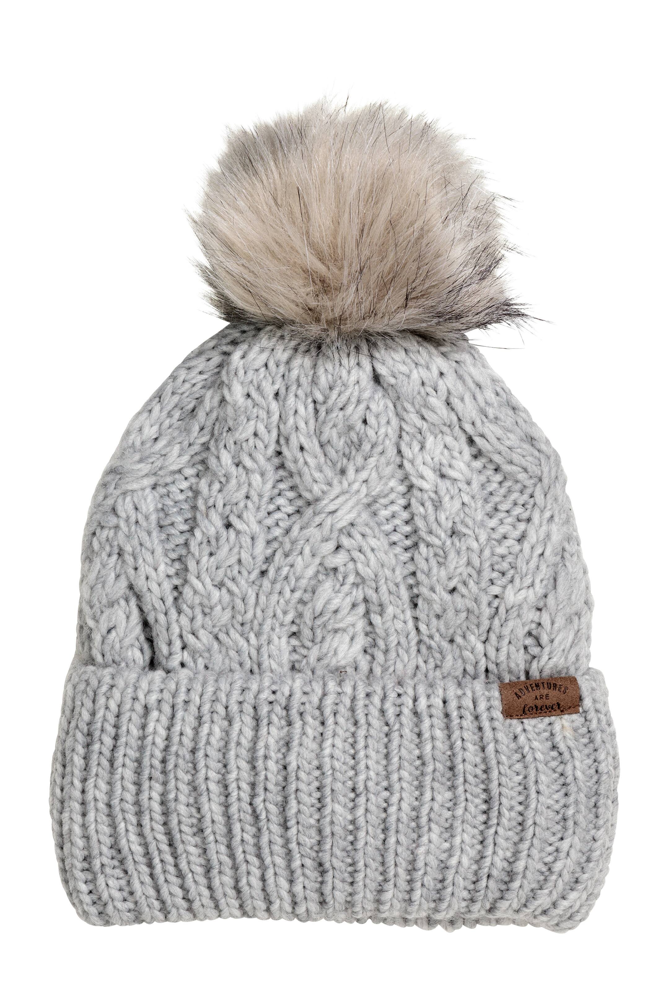 View larger image: Cable-knit hat - Grey - Kids | H&M GB 1