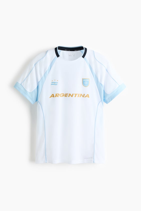 Мужские топы H&M Regular-Fit Printed Soccer Jersey with DryMove™