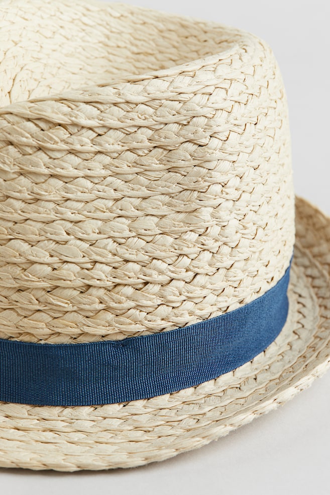 Straw hat - Light beige/Blue - 2