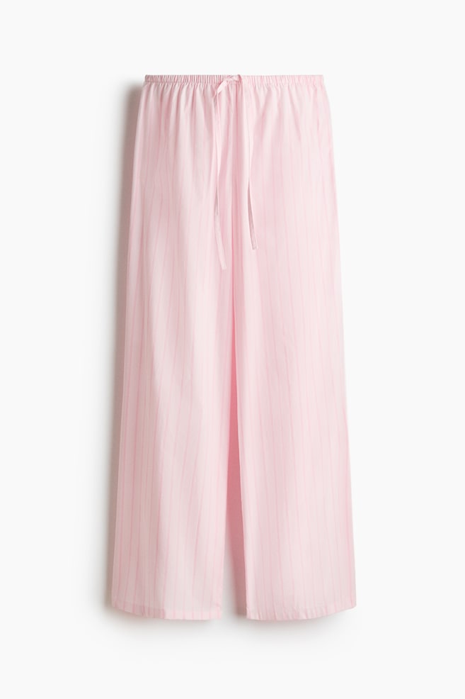 Cotton pyjama bottoms - Light pink/Striped/Peach pink/Floral - 1