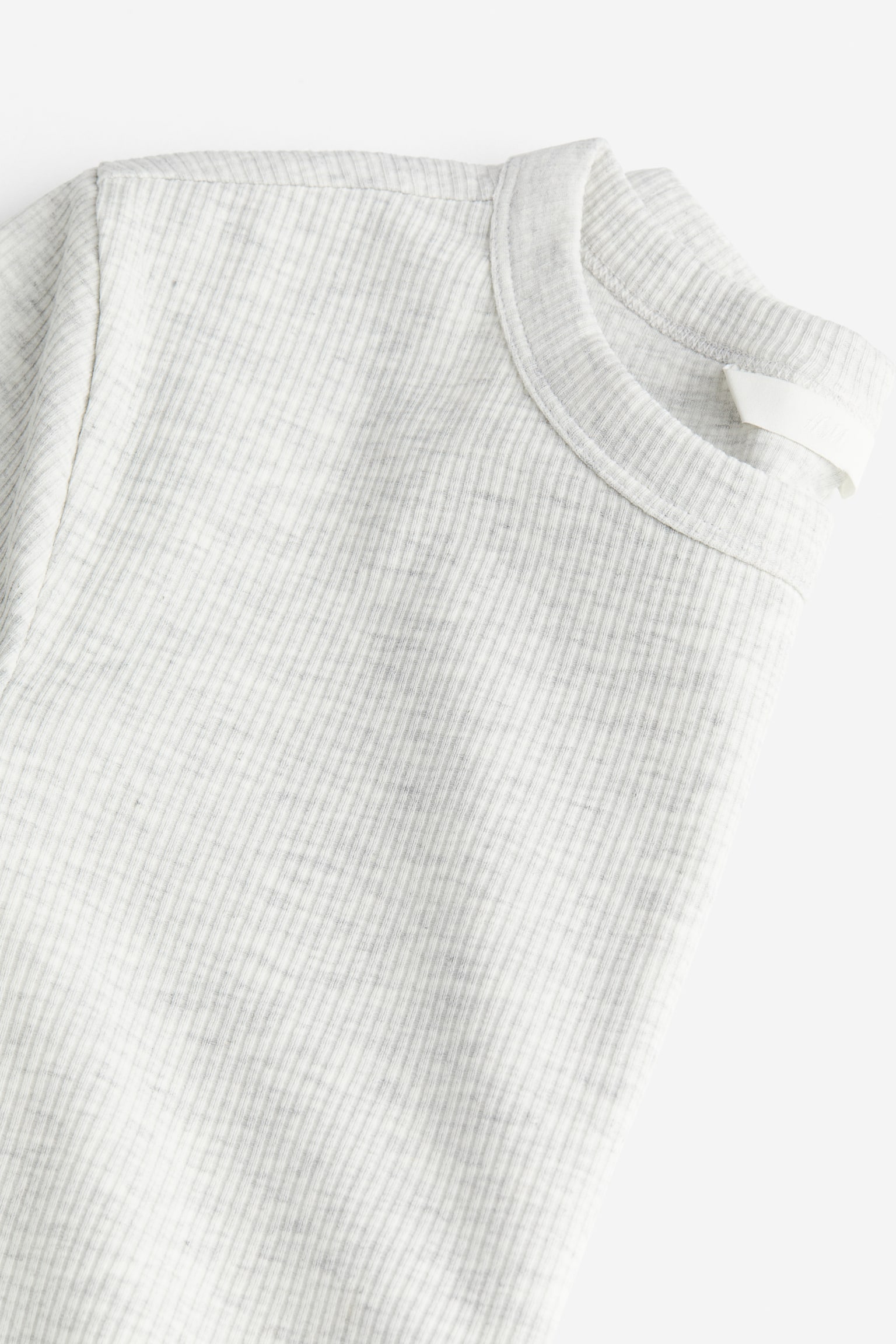 Rib Tee - Light grey marle/White/White/Black stripe/Black/Light beige - 4