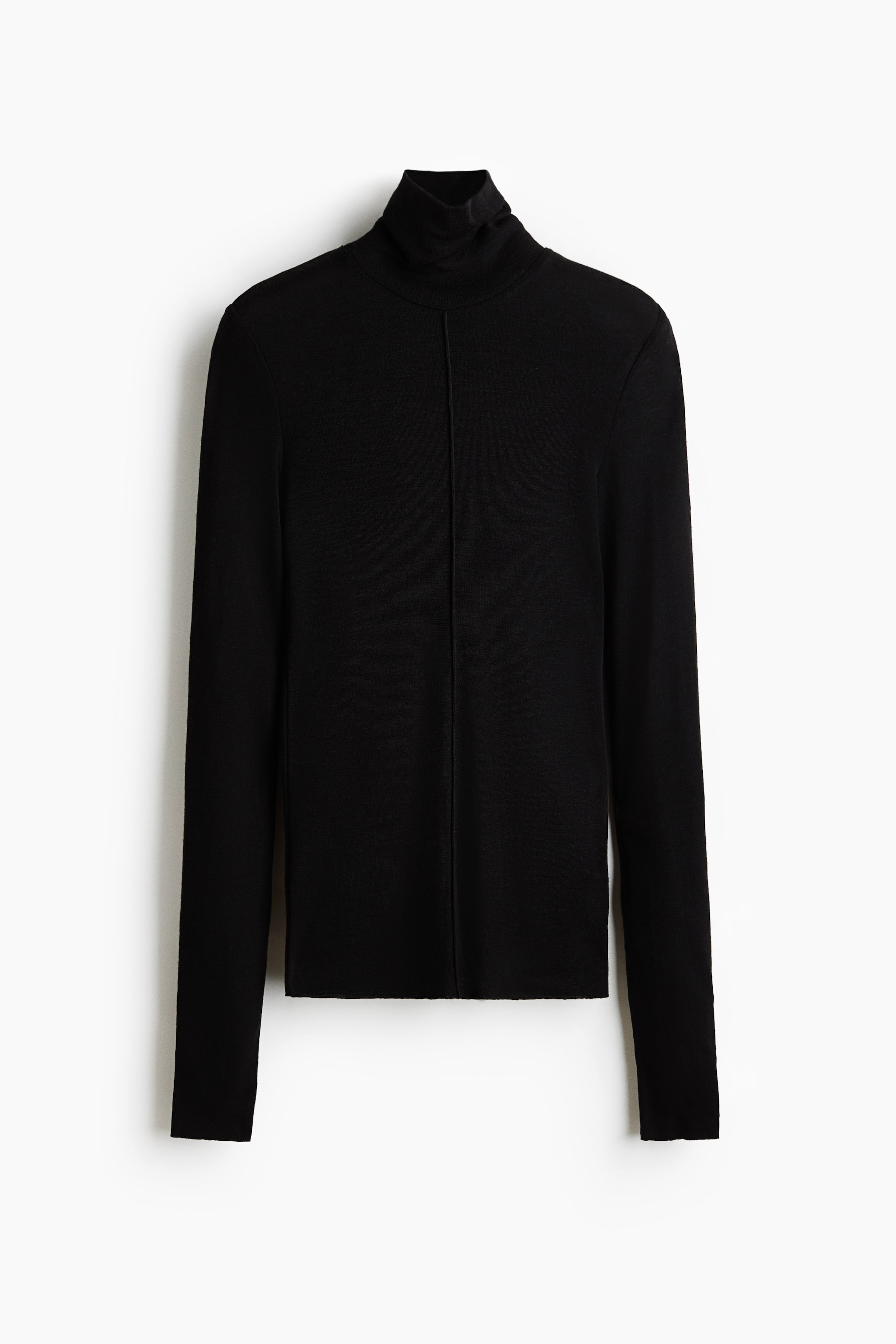 Merino Wool Turtleneck Top