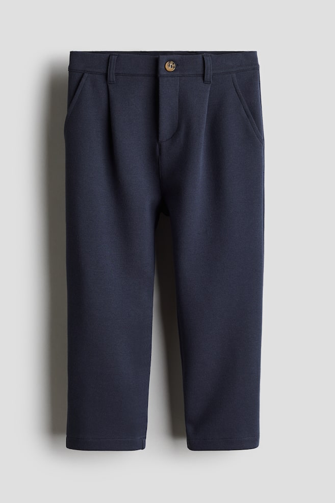 Pantalon en jersey - Bleu foncé/Gris foncé - 1