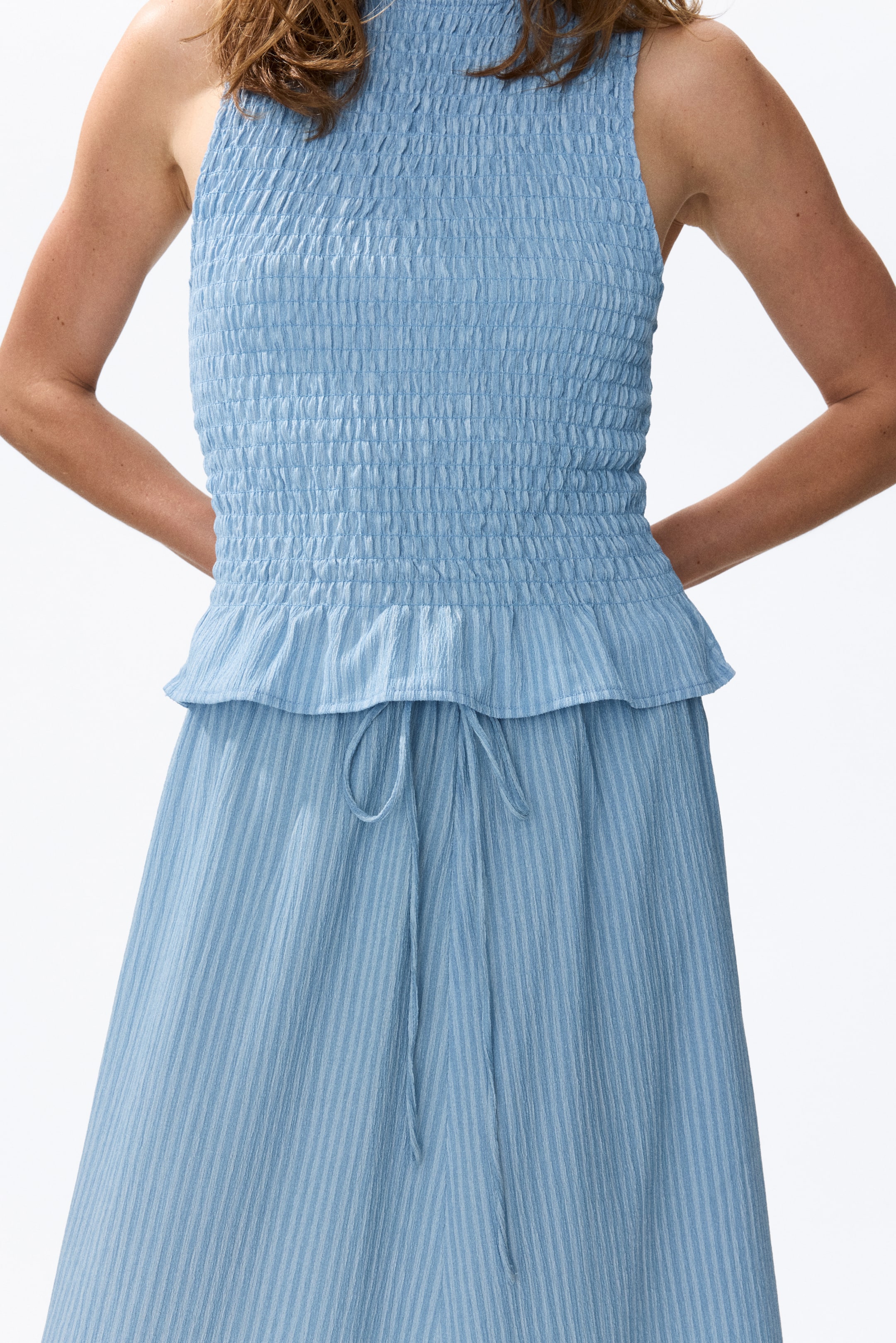 Smocked Crinkled Top