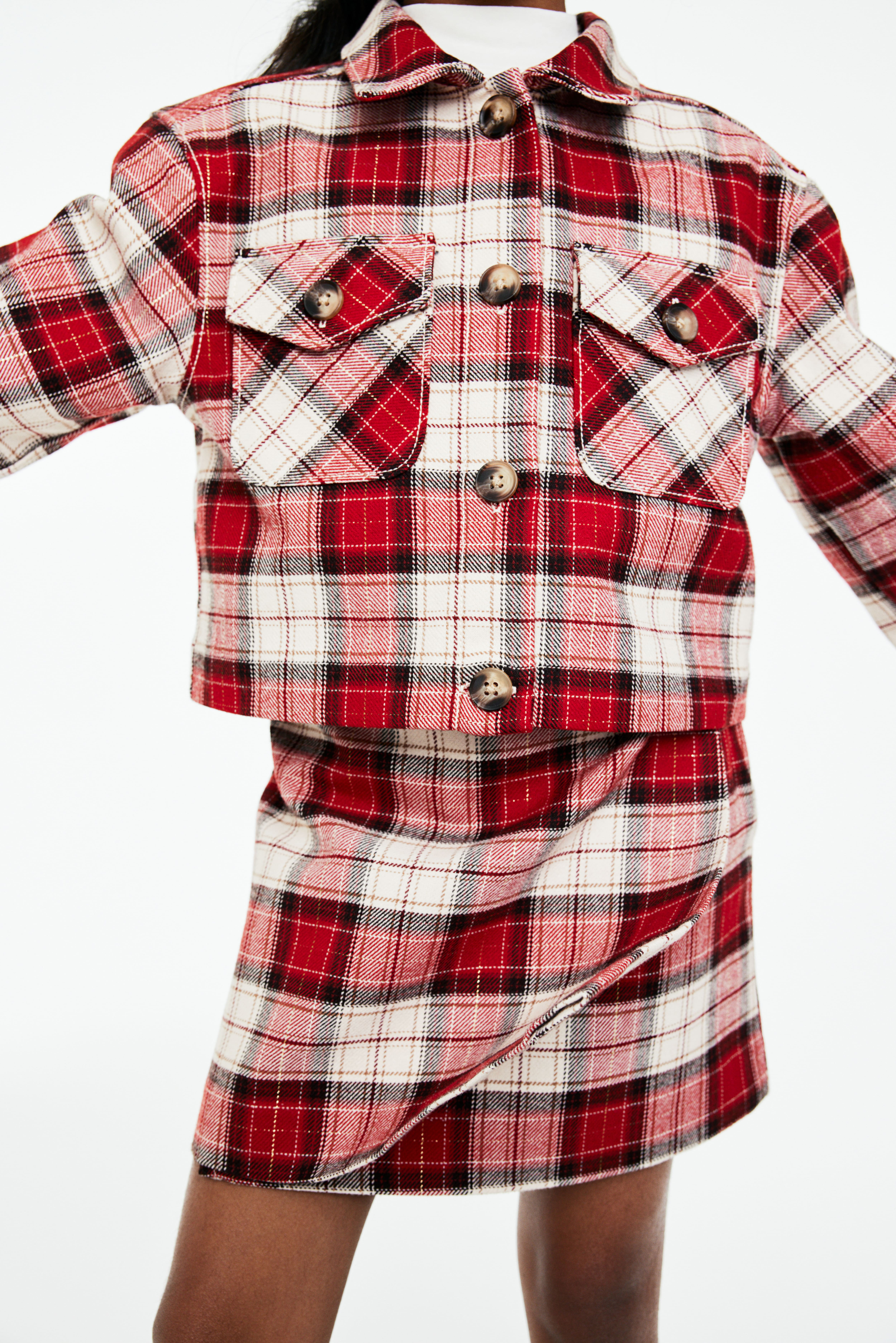 Skirt Red plaid Kids H M CA