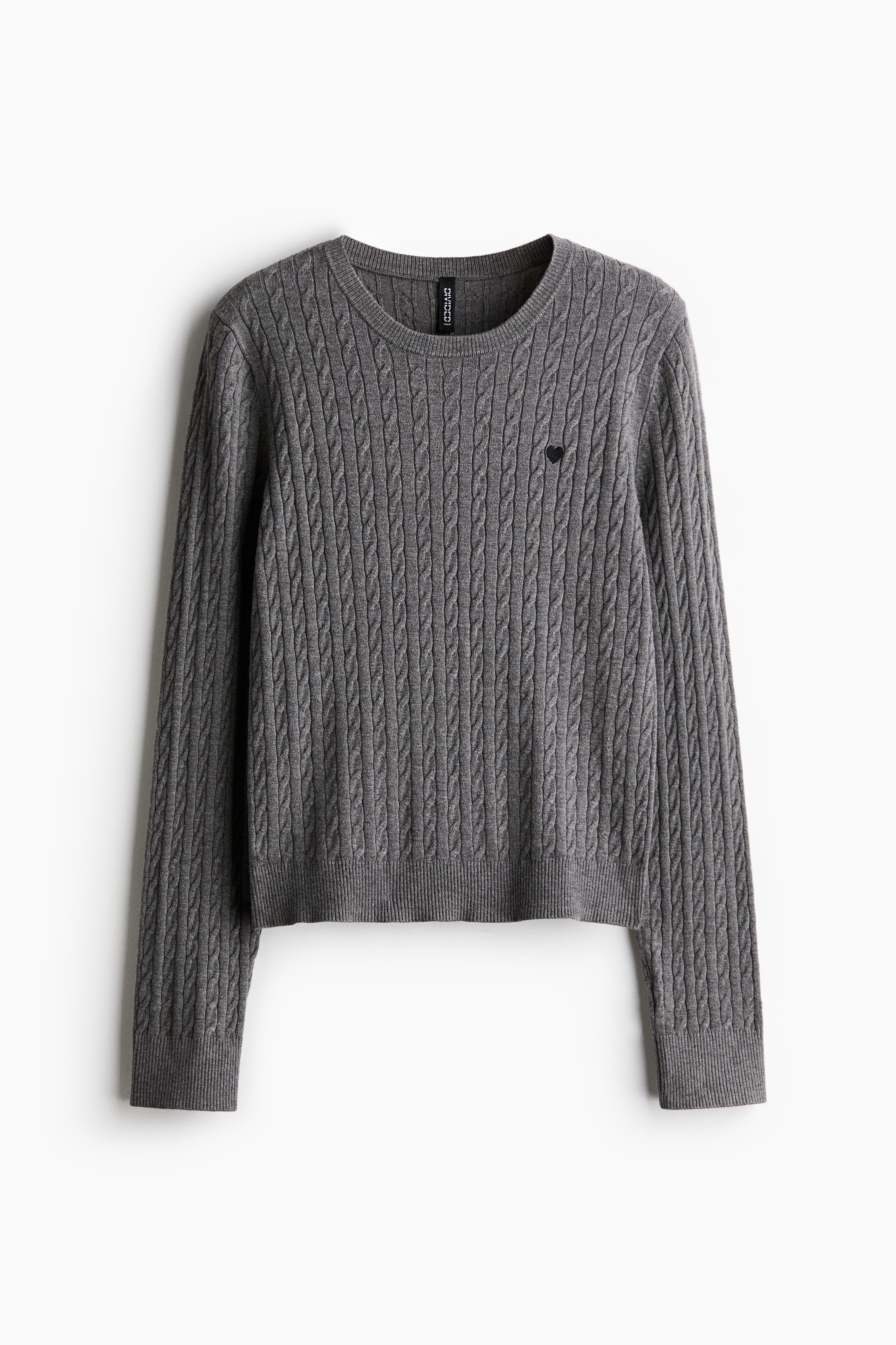 Cable-Knit Sweater - Dark gray - Ladies | H&M US