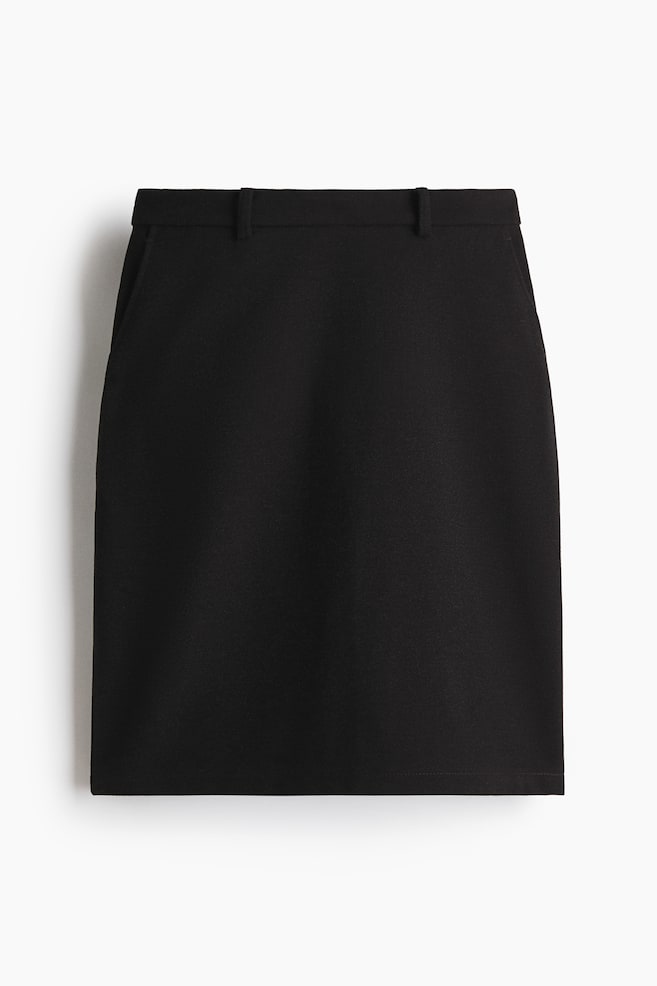 Jupe crayon en jersey - Gris foncé/Gris chiné/rayé/Noir - 1