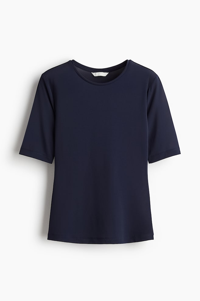 T-shirt ajusté - Marine/Crème - 1