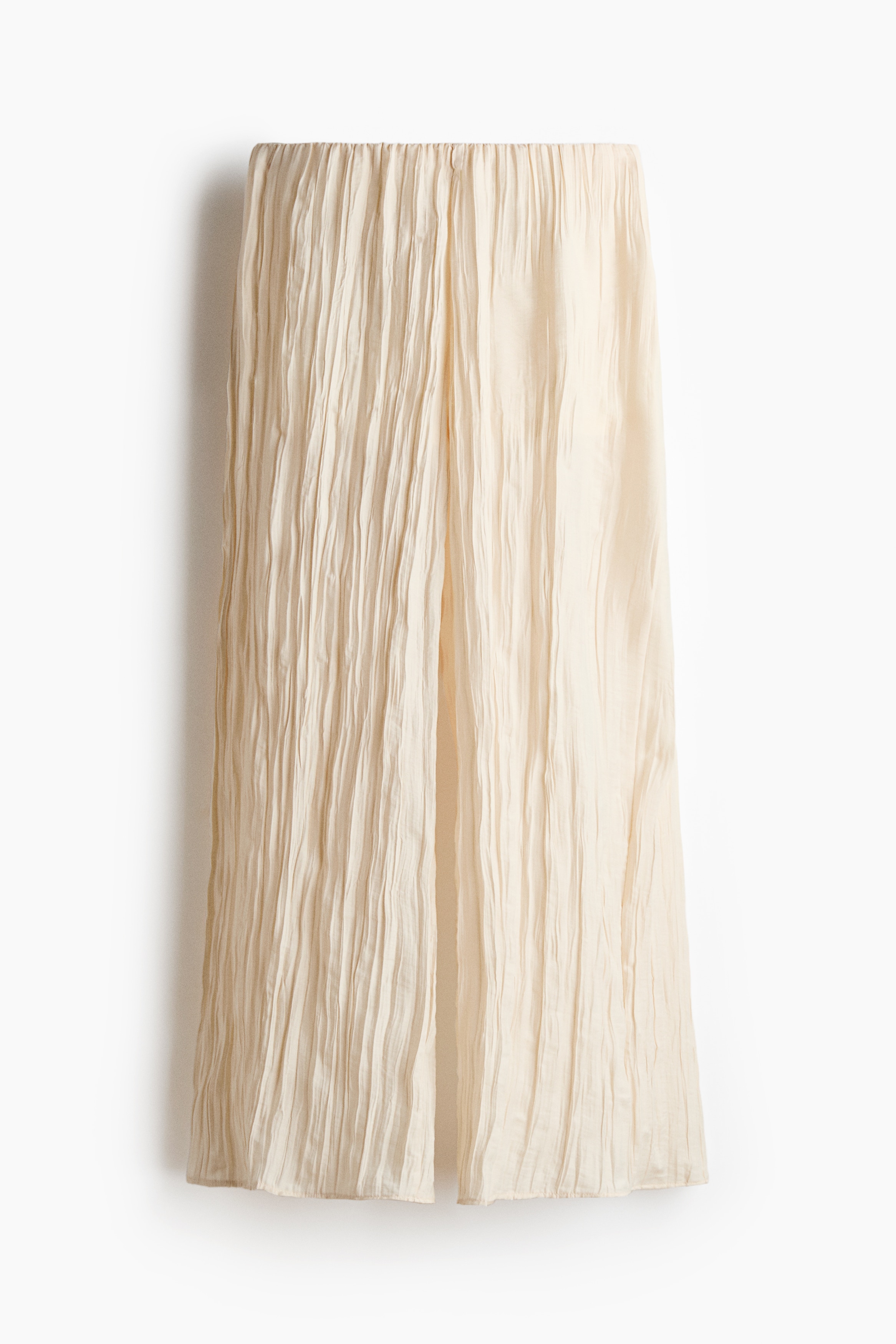 Crinkled trousers - Light beige