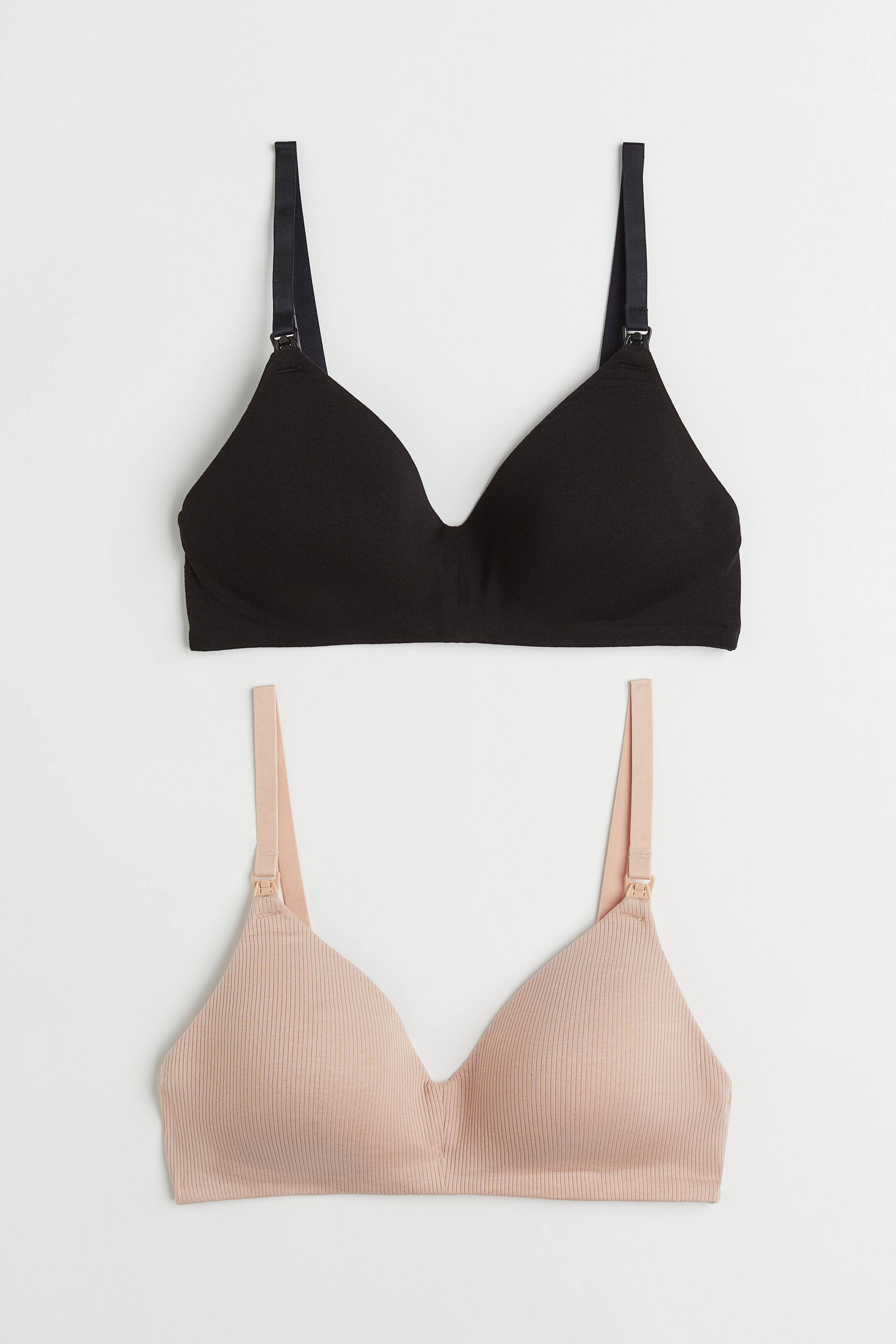 MAMA 2pack Nursing Bras Pink/black Ladies H&M US