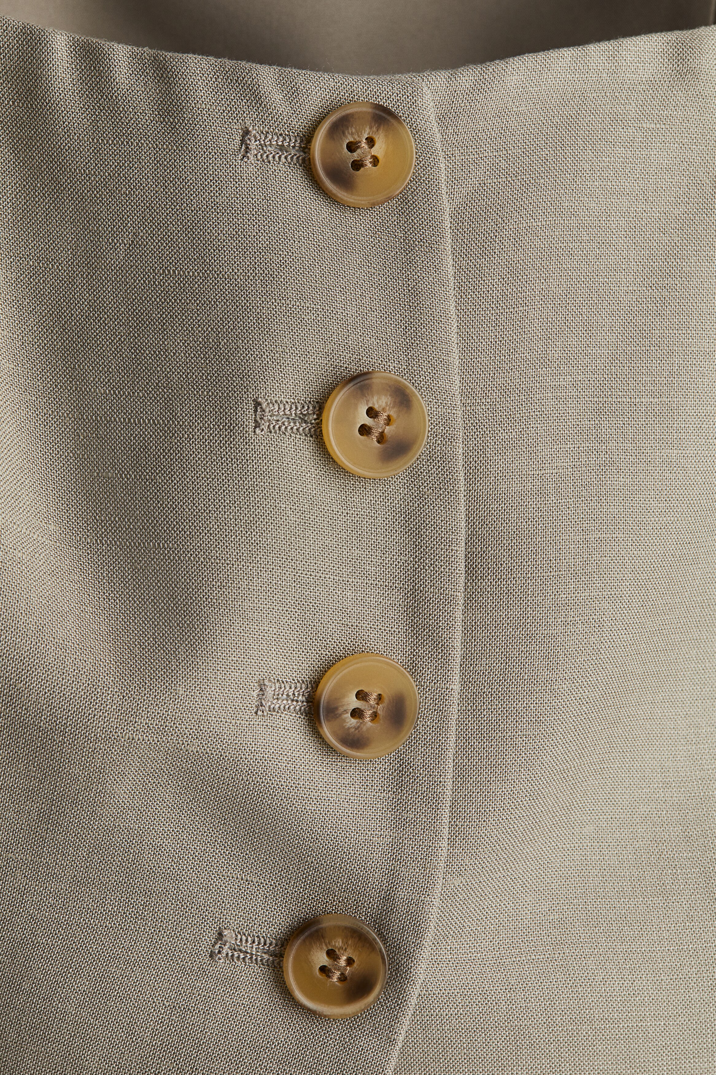 Linen-blend waistcoat