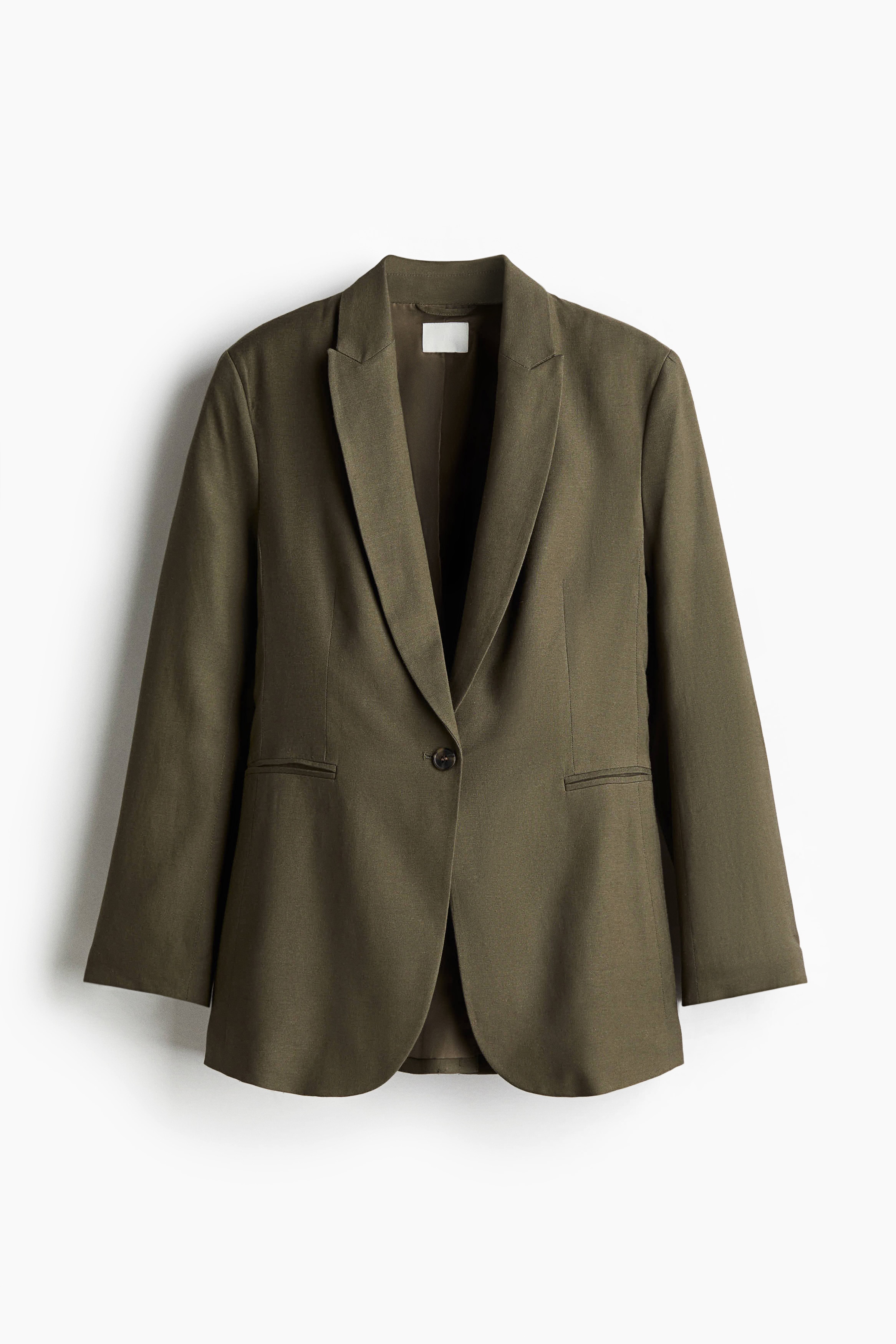 H & M - Taillierter Blazer - Grün - Damen