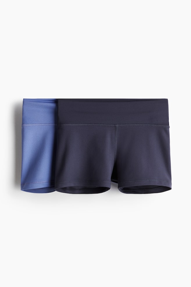 2-pack short sports cycling shorts with DryMove™ - Light blue/Dark blue/Black/Black/Dark sage green/Black - 1