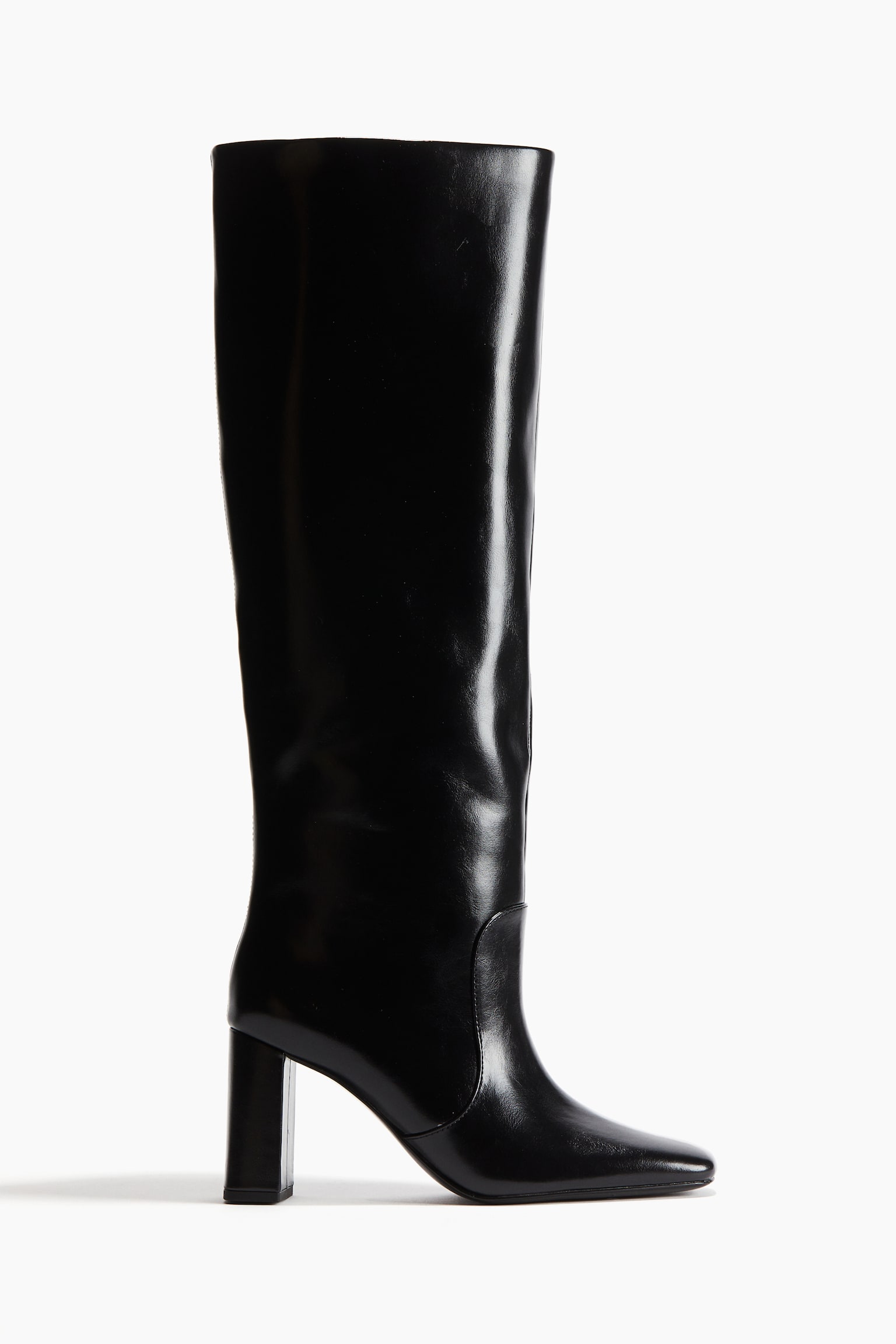 Knee-high boots - Black/Dark brown - 2