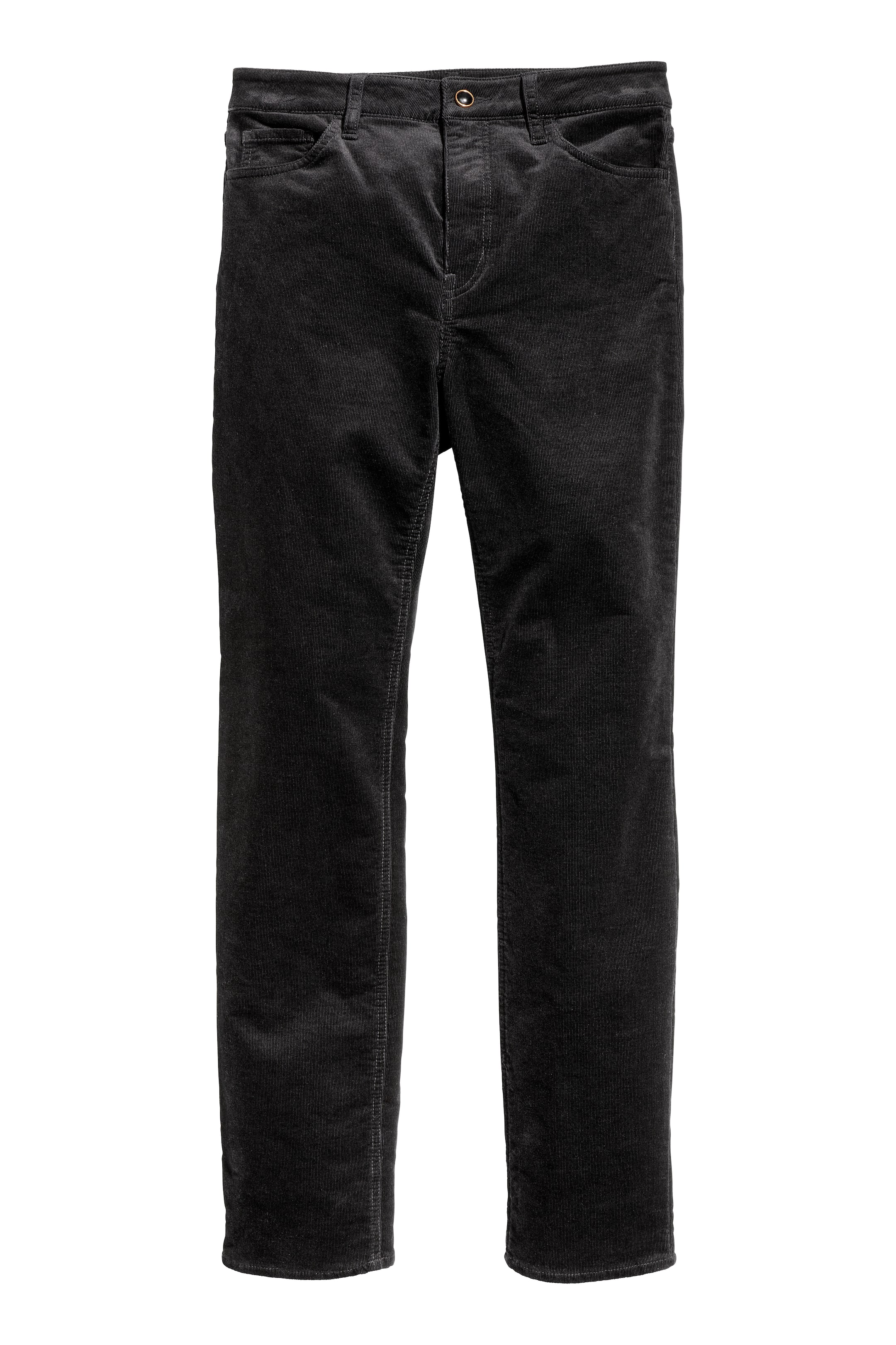 View larger image: Ankle-length corduroy trousers - Black - Ladies | H&M GB 1
