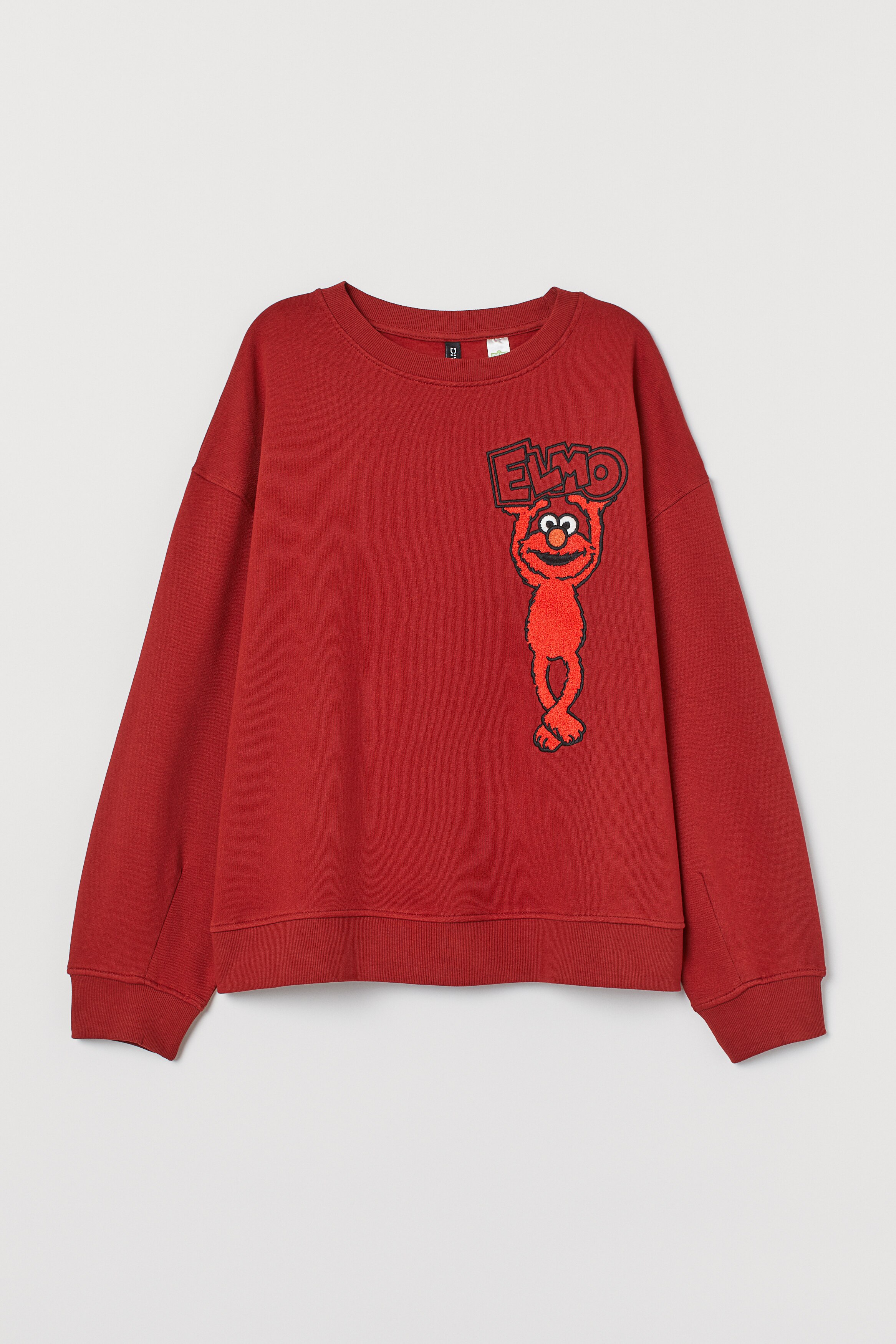 Sweatshirt with a motif - Rostbrun/Sesame Street - DAM | H\u0026M SE