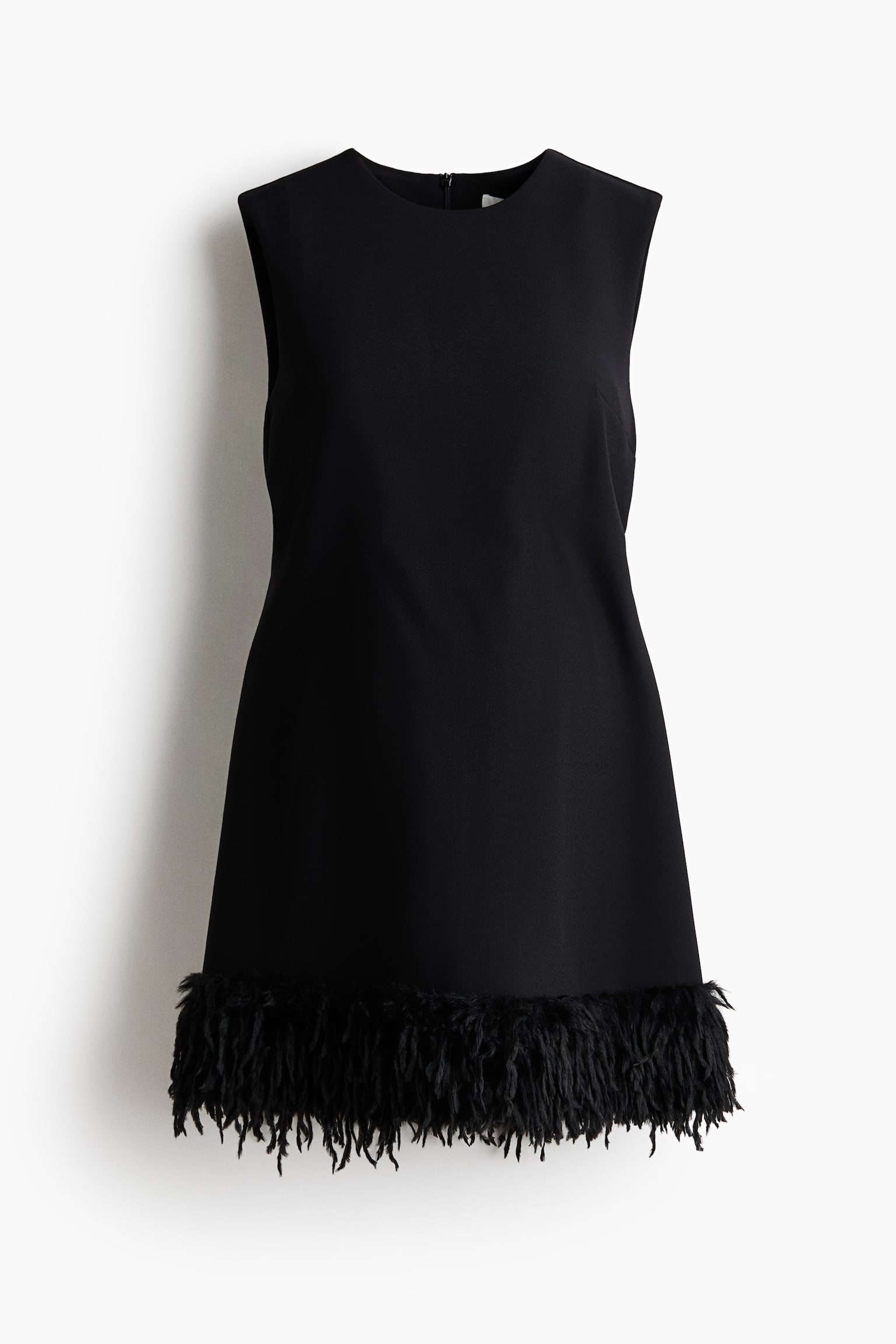 MAMA Fringe-hem mini dress - Black - 2