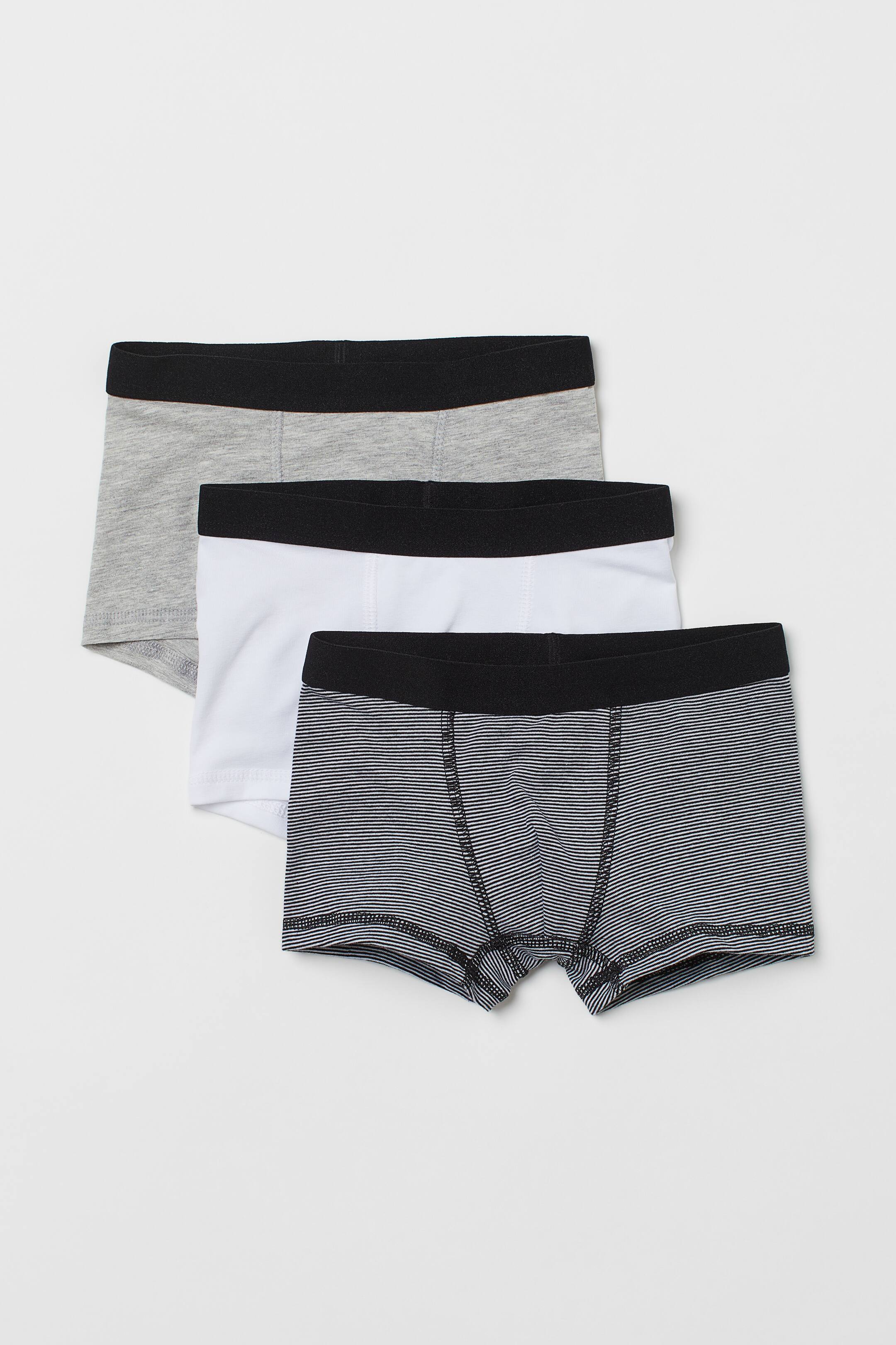 Xem ảnh lớn hơn: Bộ 3 quần lót boxer - Màu đen/Kẻ - Kids | H&M VN 1