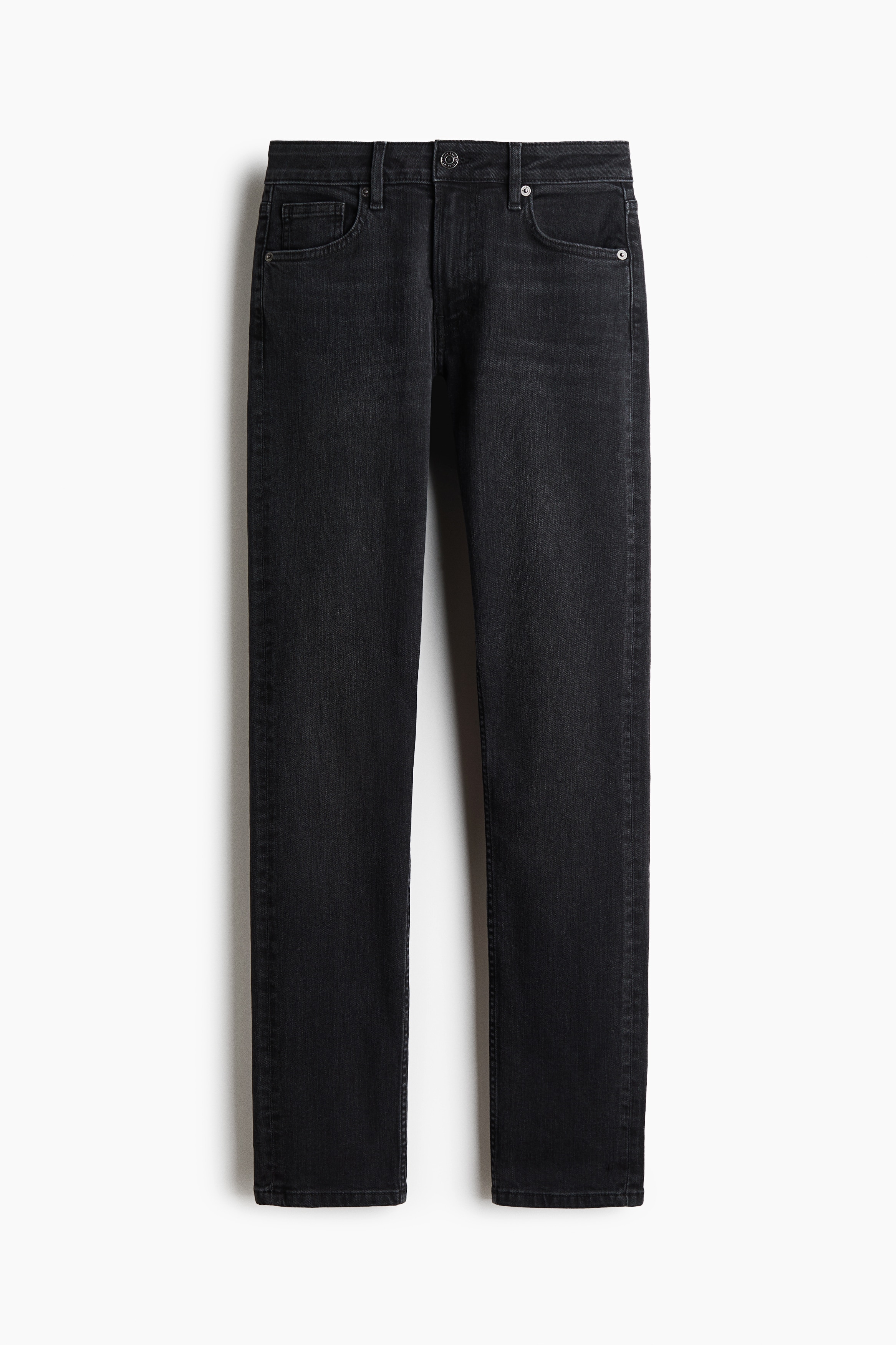 Skinny Regular Waist Jeans - Denimzwart