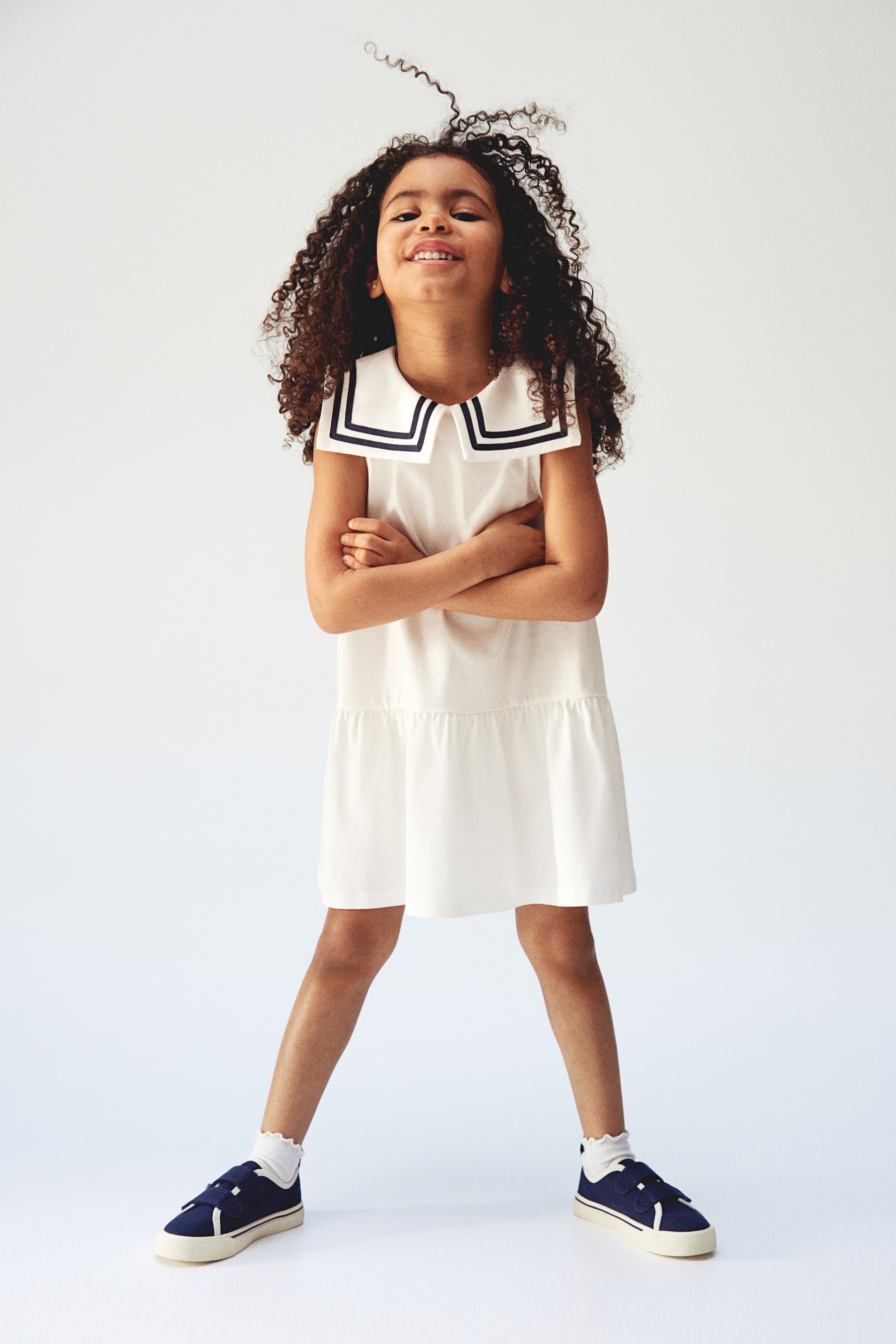 Cotton Jersey Sailor Dress