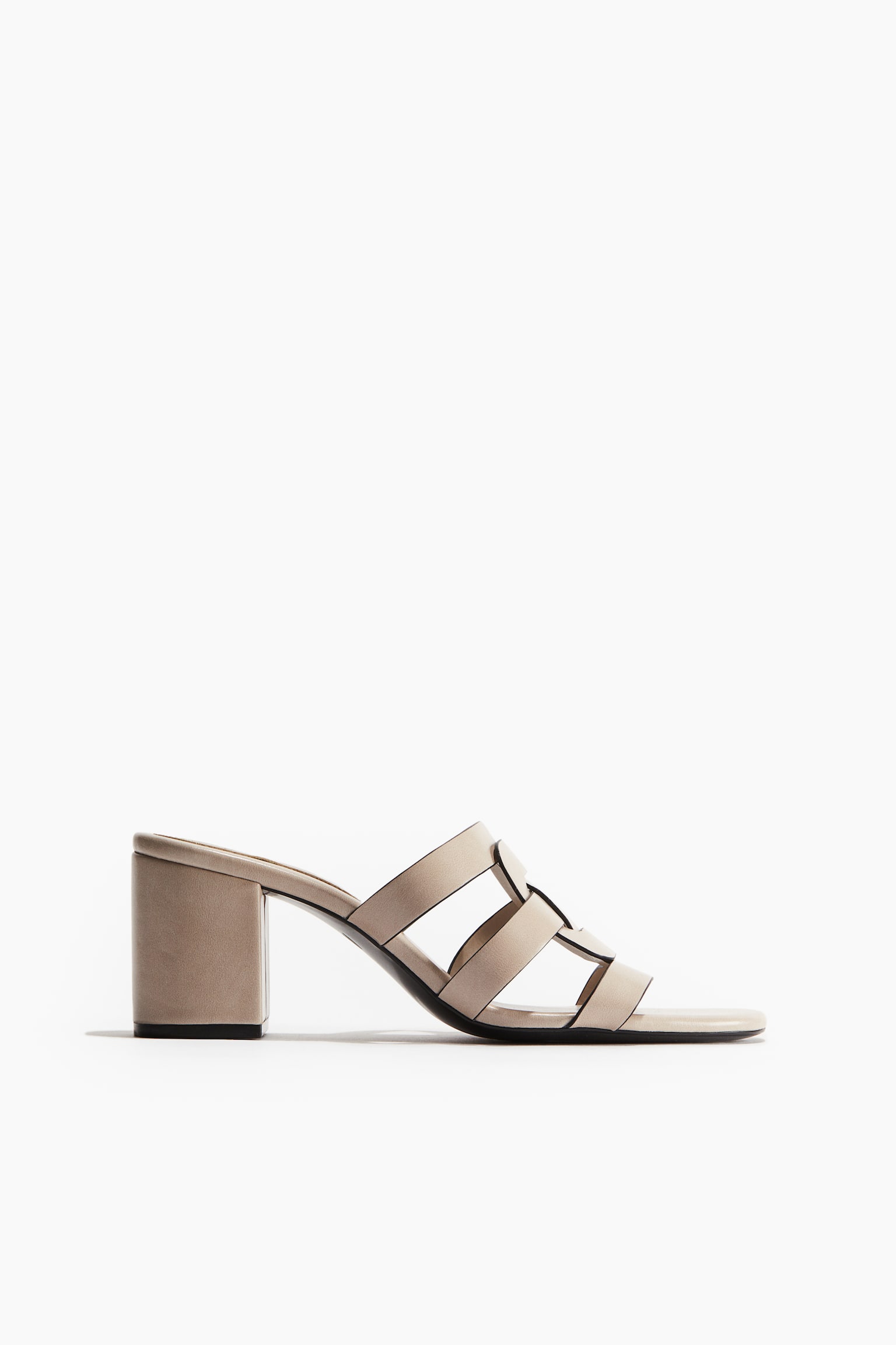 Block Heel Sandals - Light beige/Black/Dark brown - 2