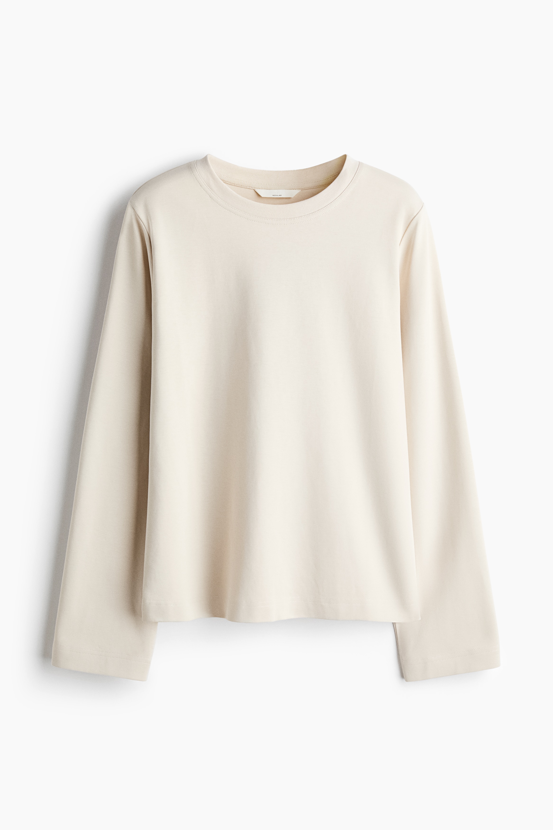 Cotton jersey top - Light beige/Black/White/Burgundy