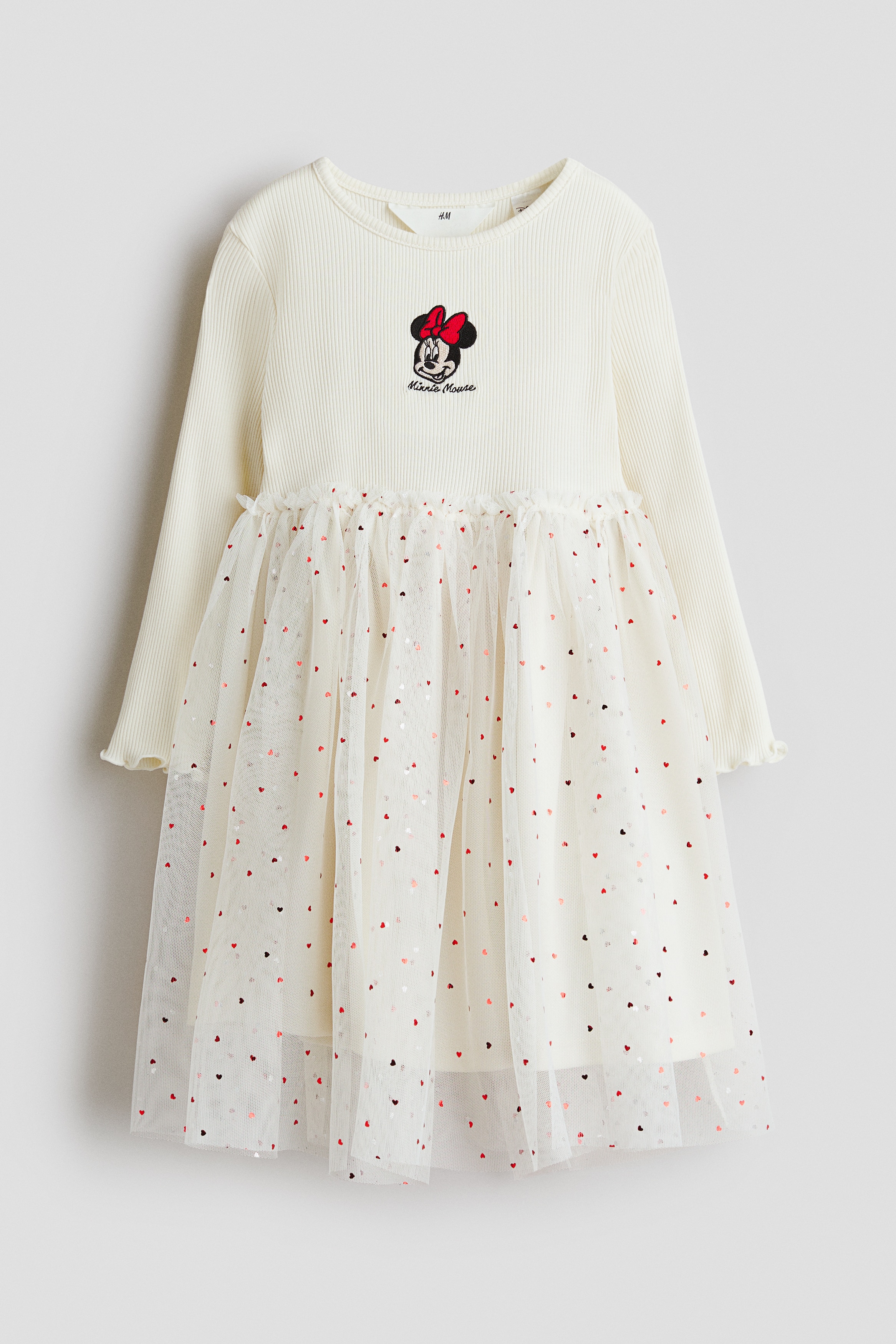 H & M - デザインチュールワンピース - ベージュ