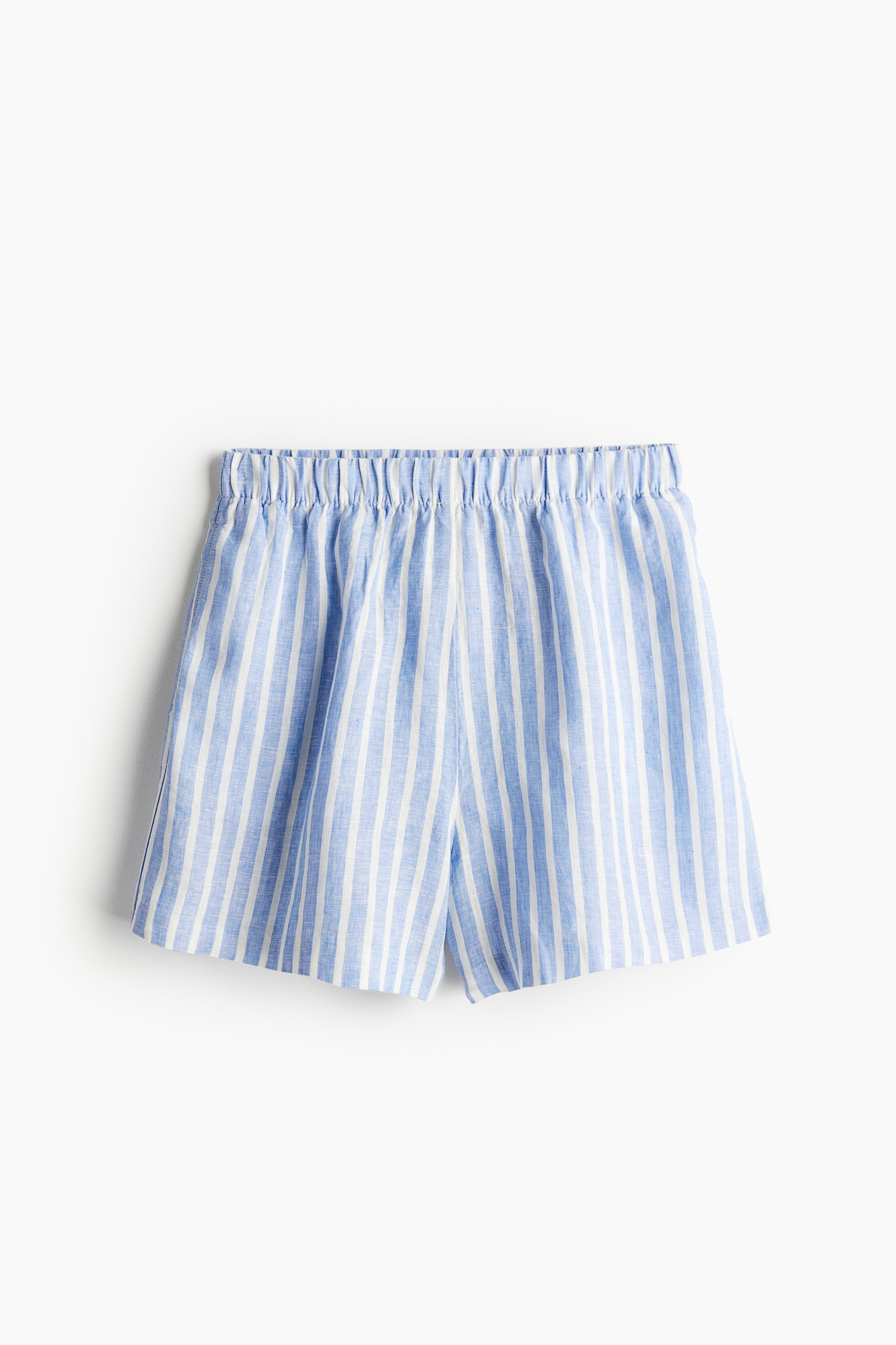 Pull-on-Shorts aus Leinen - Blau/Gestreift/Naturweiß/Grün/Schwarz - 2