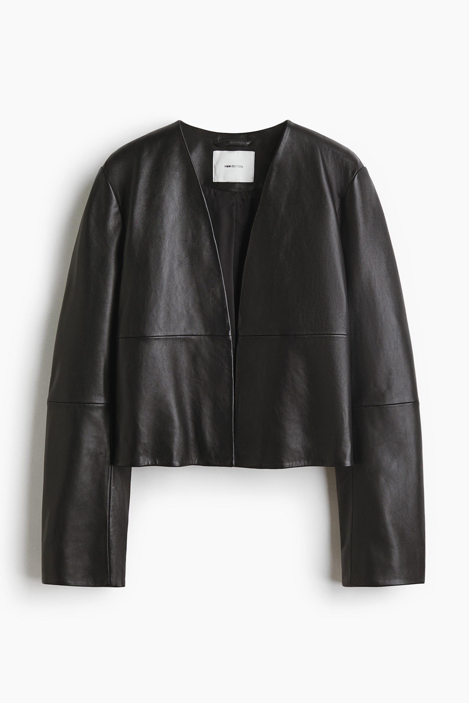 Short leather jacket - Black - 2