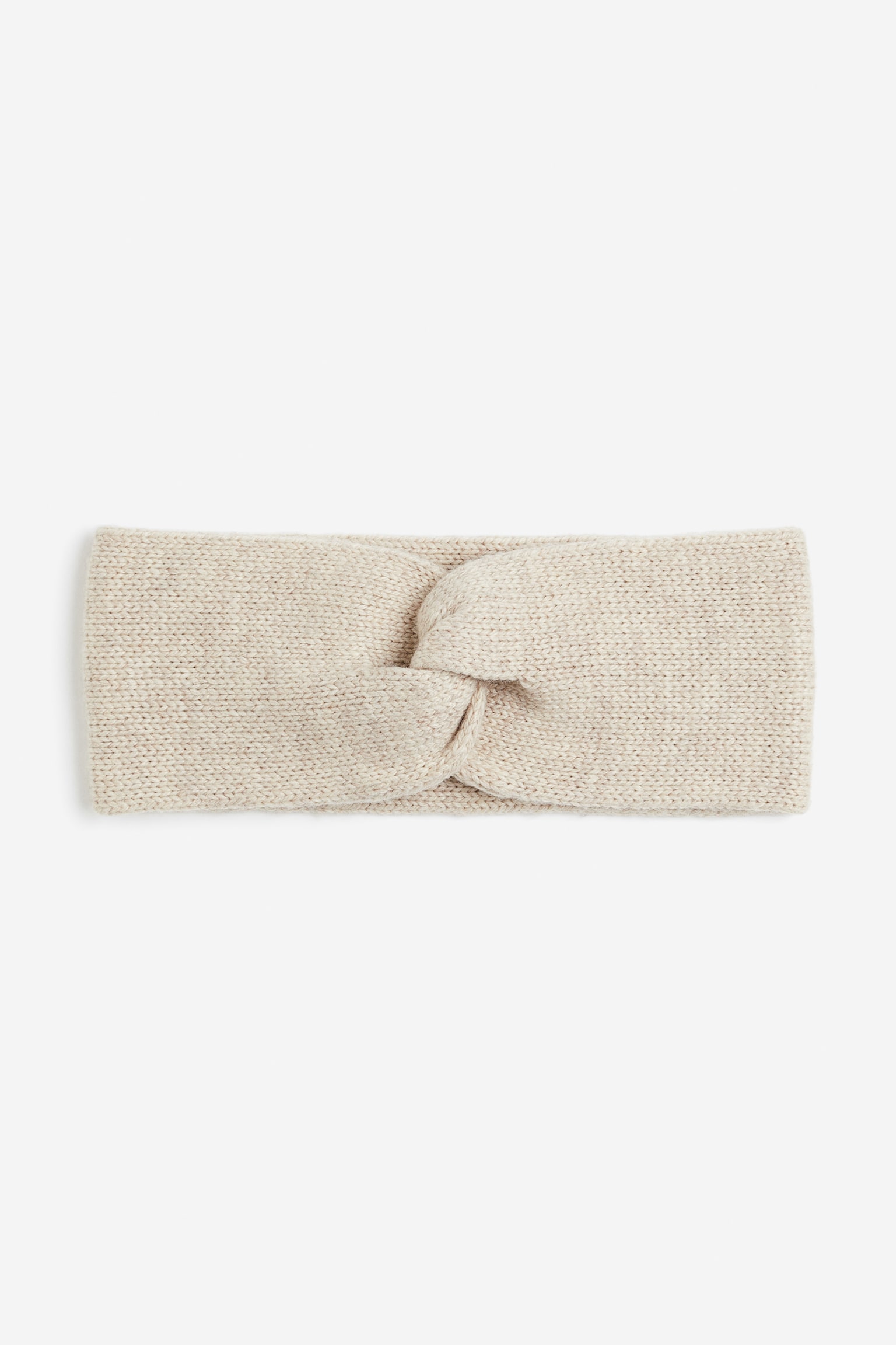 Knit Headband - Light beige/Black/Cream - 3