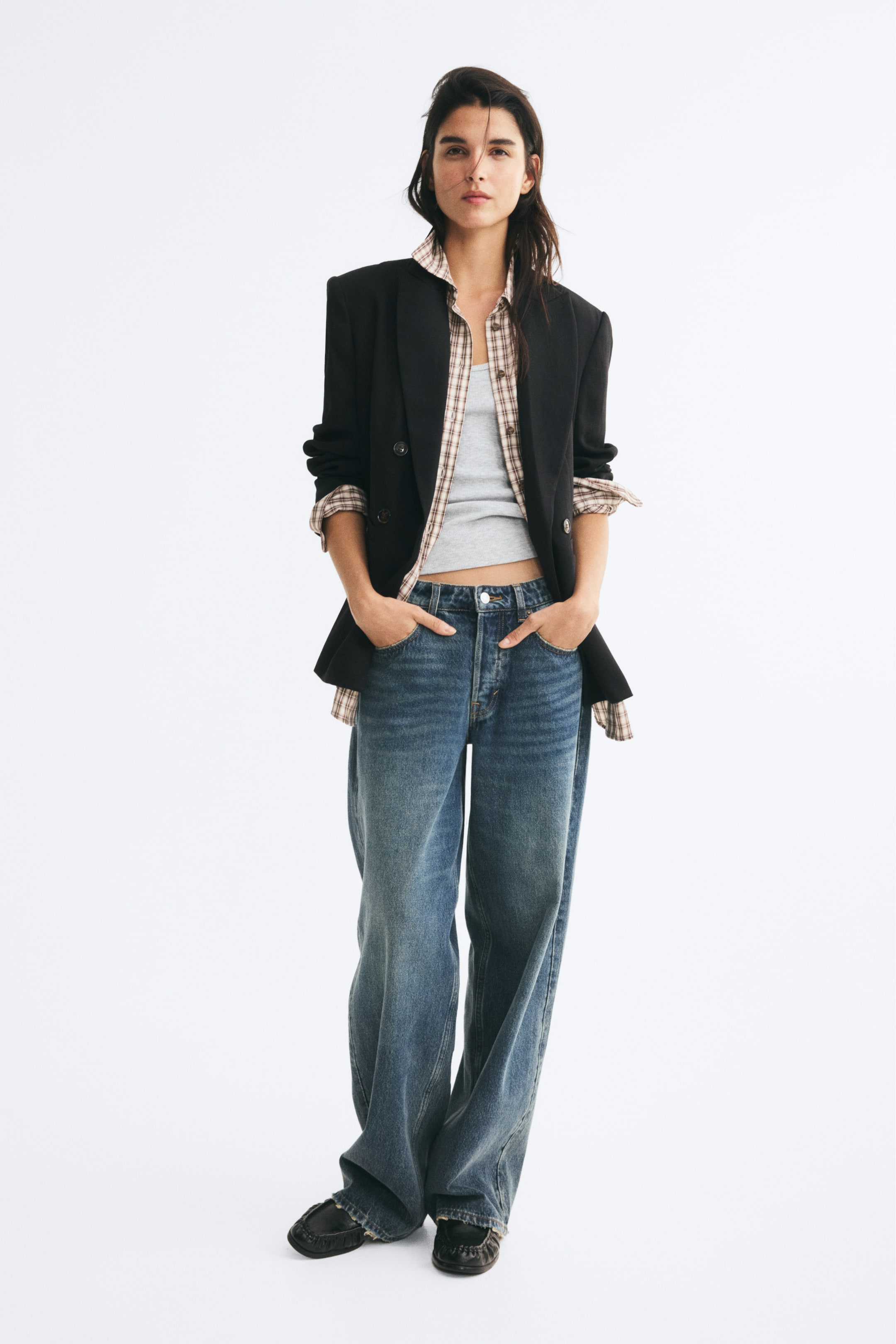 Double-Breasted Casual Blazer