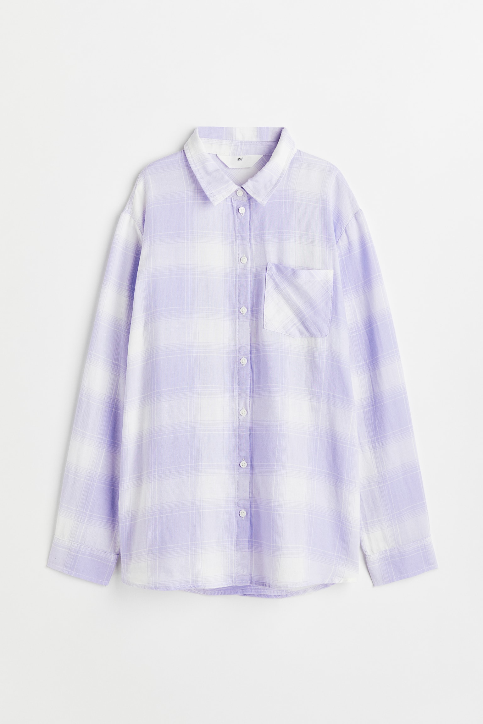 Cotton Shirt - Light purple/Check - 1