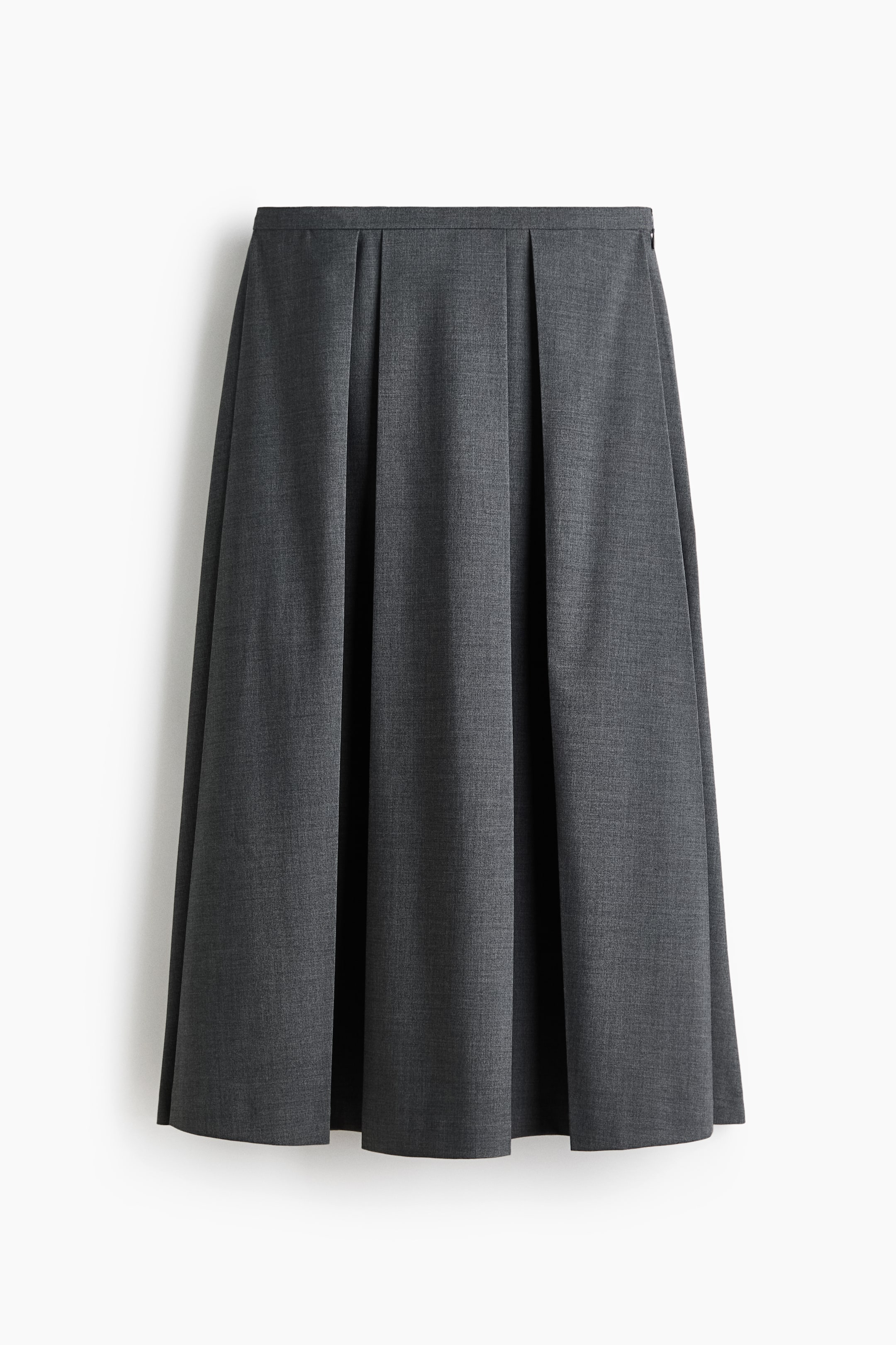 Ampliar la imagen: Falda midi plisada - Gris jaspeado - Ladies | H&M MX 3