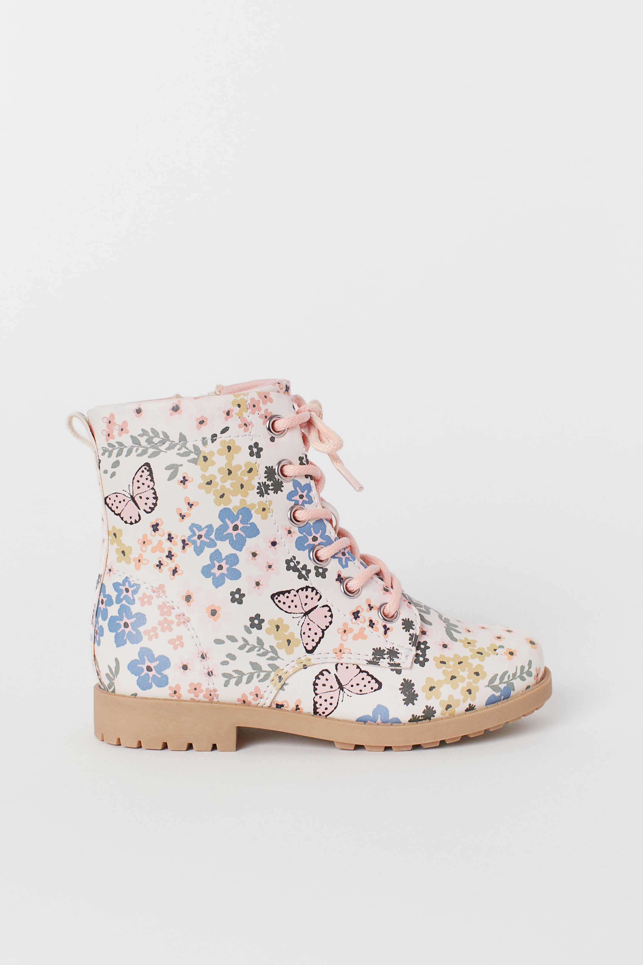 Zobrazit větší obrázek: Vysoké vzorované boty - Světle béžová/květovaná - DĚTI | H&M CZ 1