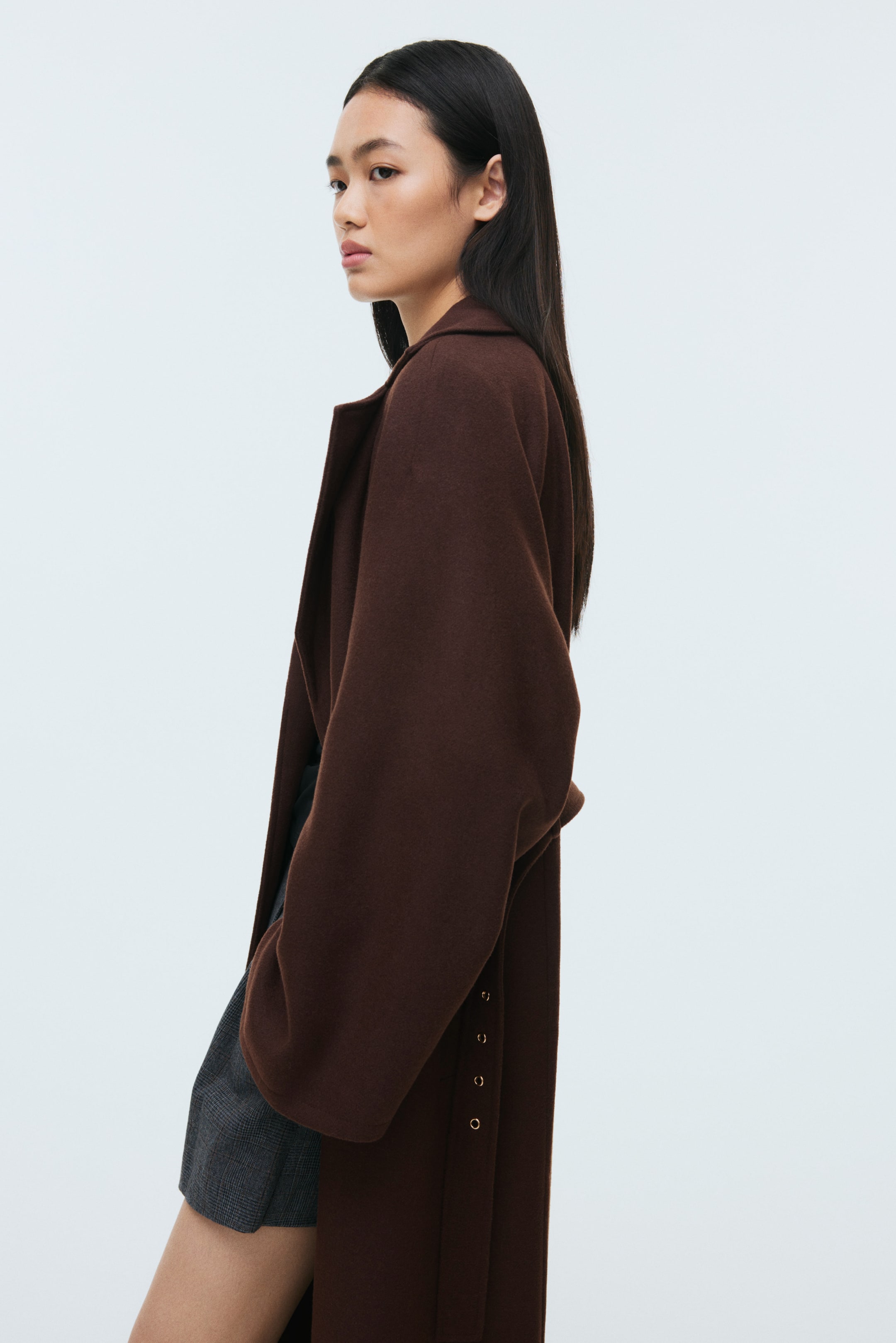 View larger image: Belted maxi coat - Dark brown - Ladies | H&M IN 5